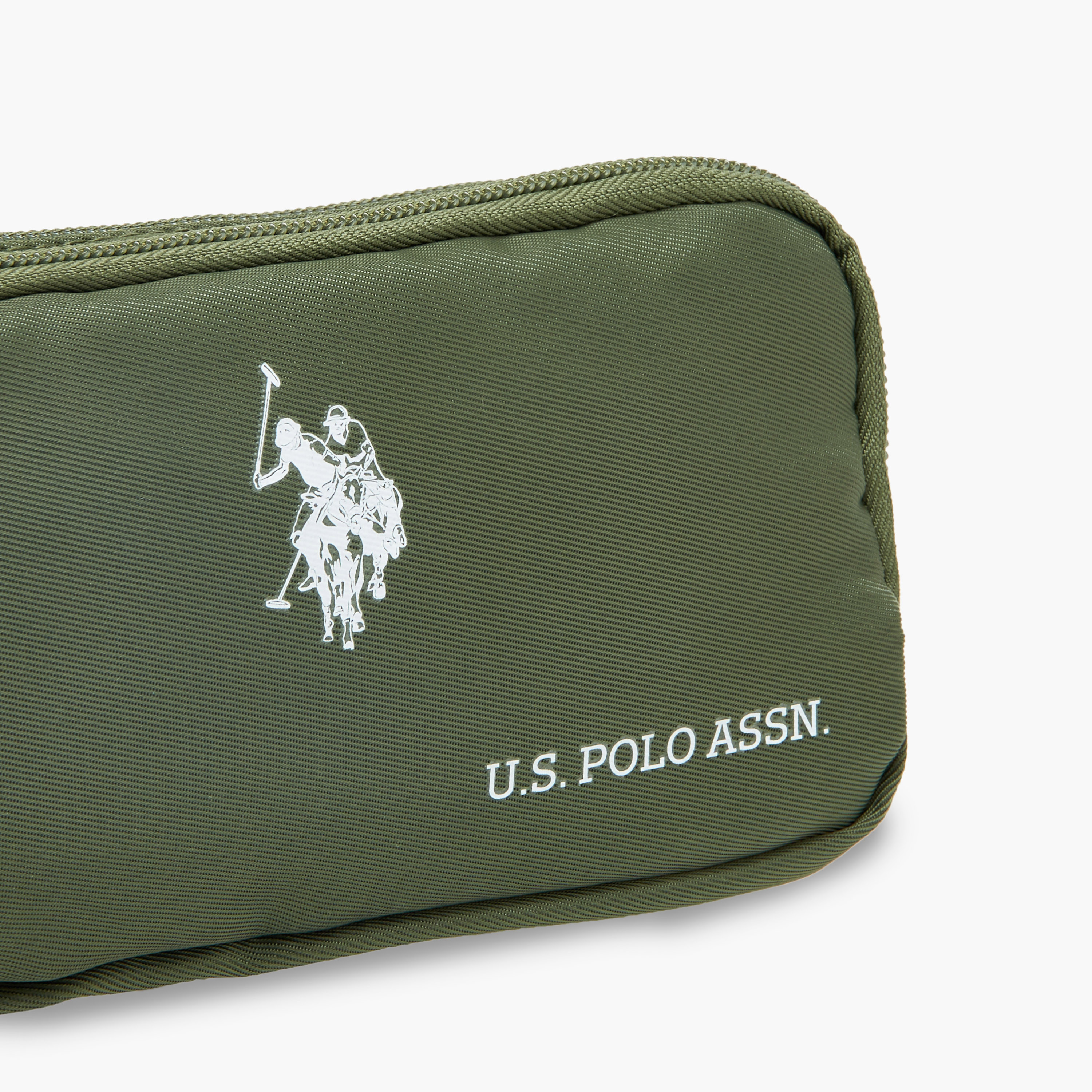 US POLO ASSN. Logo Print Pencil Pouch with Zip Closure-school-stationery-pencilcases-image-5