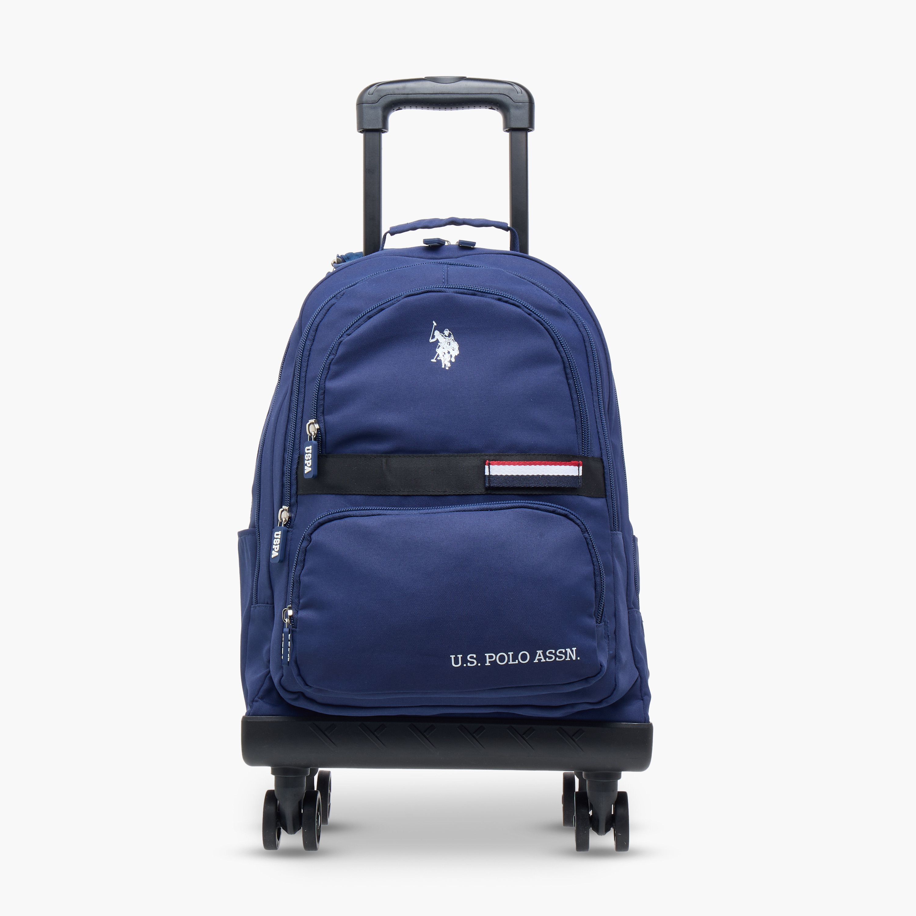 US POLO ASSN. Solid 18-inch Trolley Backpack with Retractable Handle - 46x30x21 cms-school-bagsandbackpacks-trolleybags-image-1