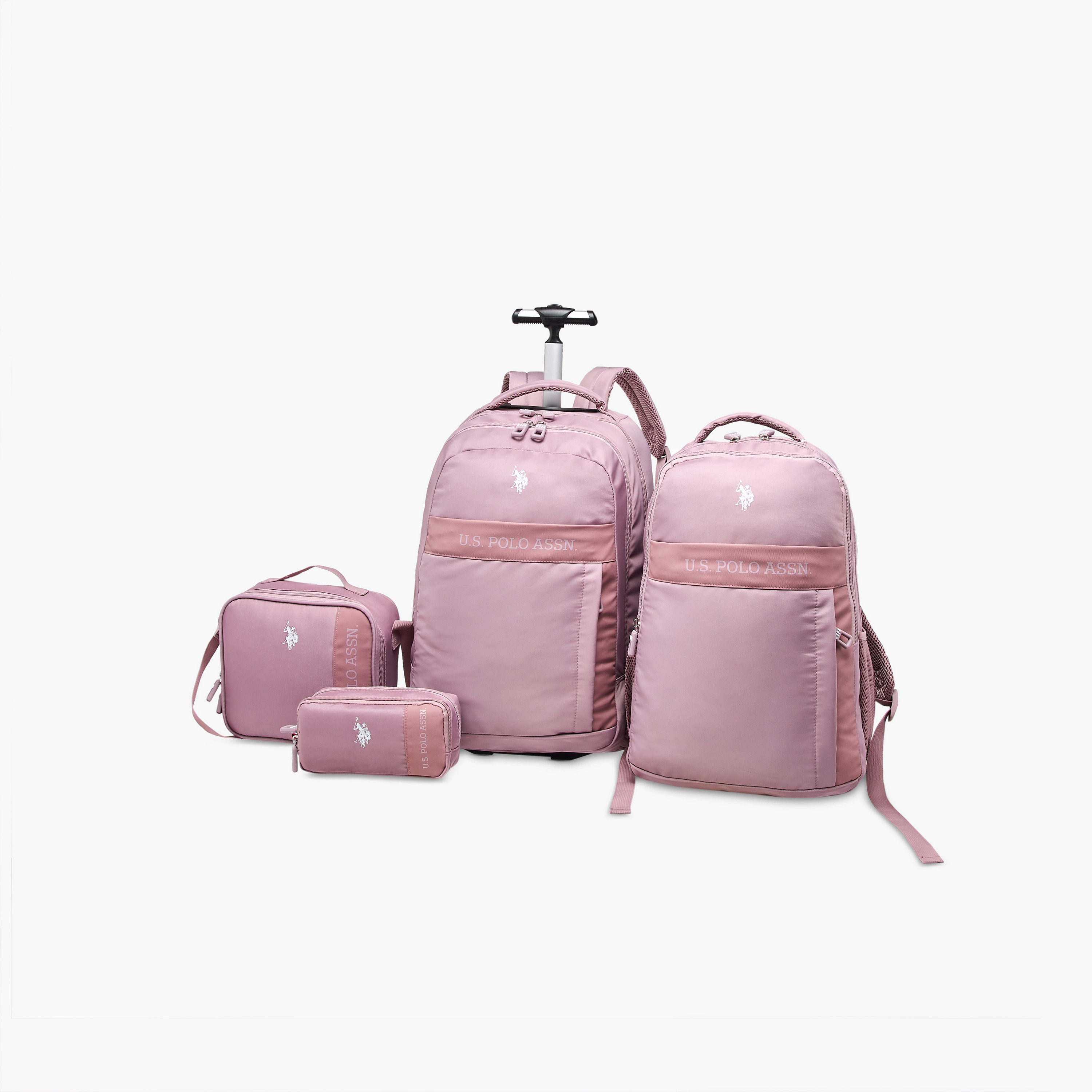 US POLO ASSN. Solid Trolley Bag for Girls 8-13 Years with Front Pocket – 17.5 inches-promo_LS20_OMN-image-15