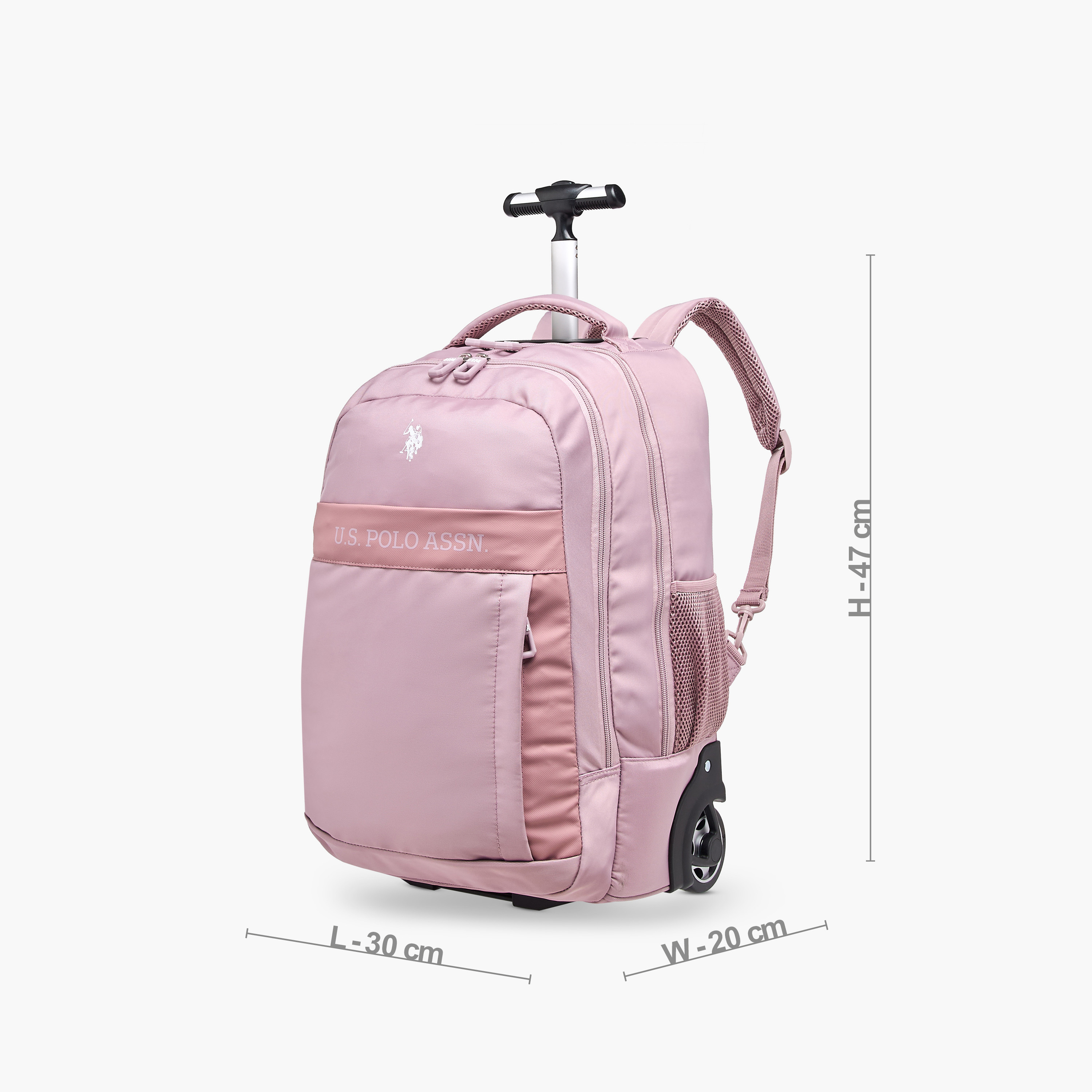 US POLO ASSN. Solid Trolley Bag for Girls 8-13 Years with Front Pocket – 17.5 inches-promo_LS20_OMN-image-2