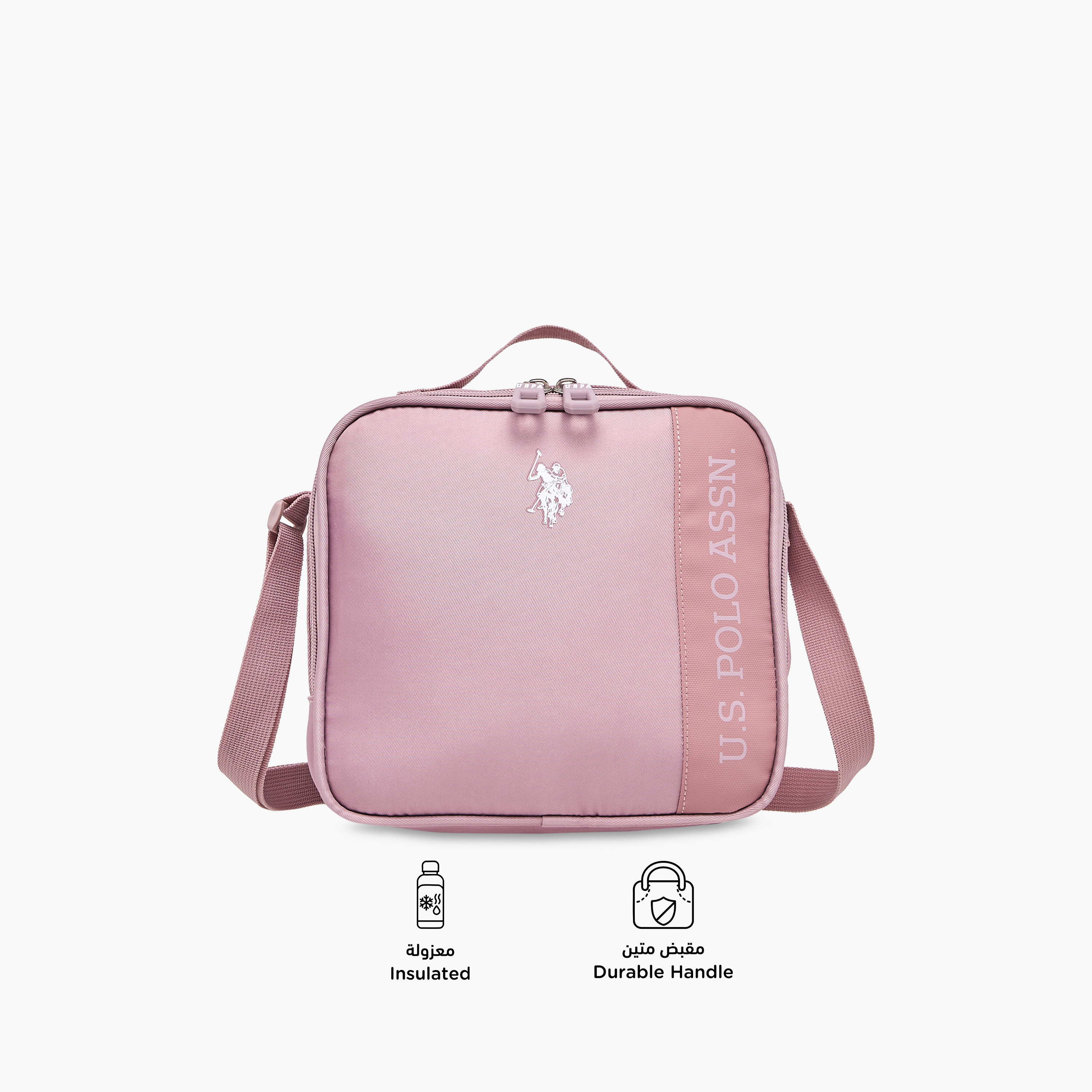US Polo ASSN. Logo Print Lunch Bag with Zip Closure-school-lunchessentials-lunchbags-image-4