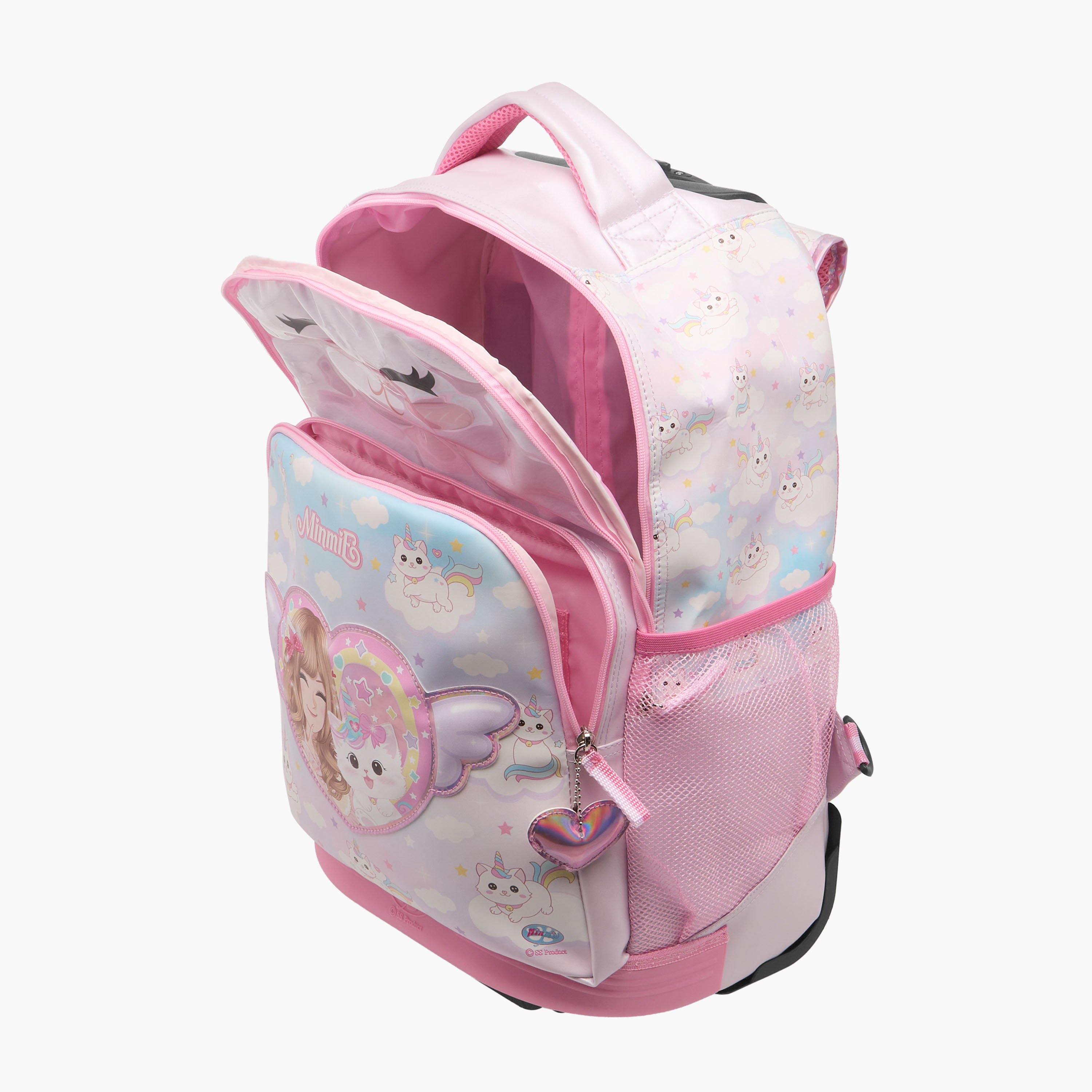 Minmie Cats Trolley Bag for Girls 5-8 Years with Retractable Handle – 18 inches-school-bagsandbackpacks-trolleybags-image-13
