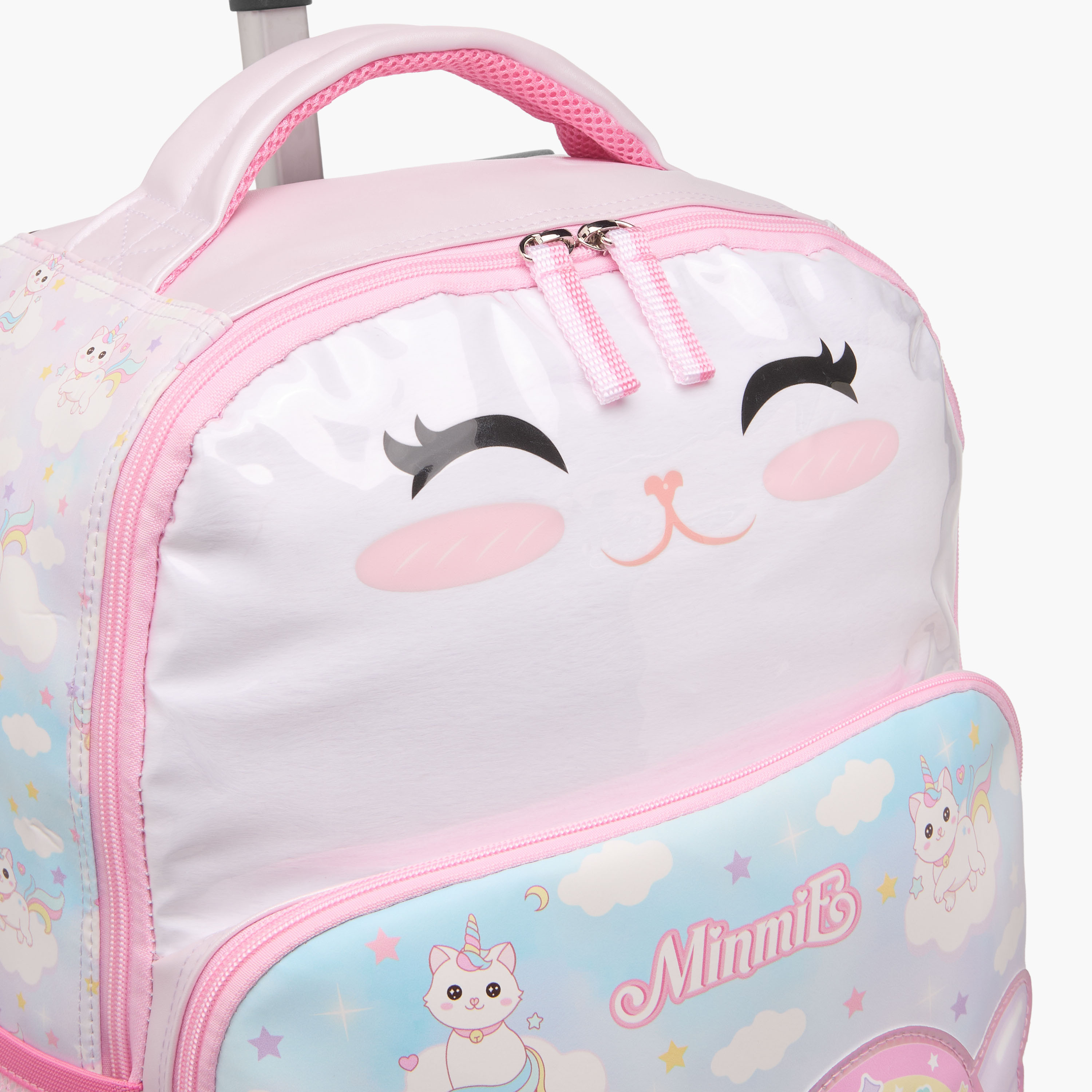 Minmie Cats Trolley Bag for Girls 5-8 Years with Retractable Handle – 18 inches-school-bagsandbackpacks-trolleybags-image-6