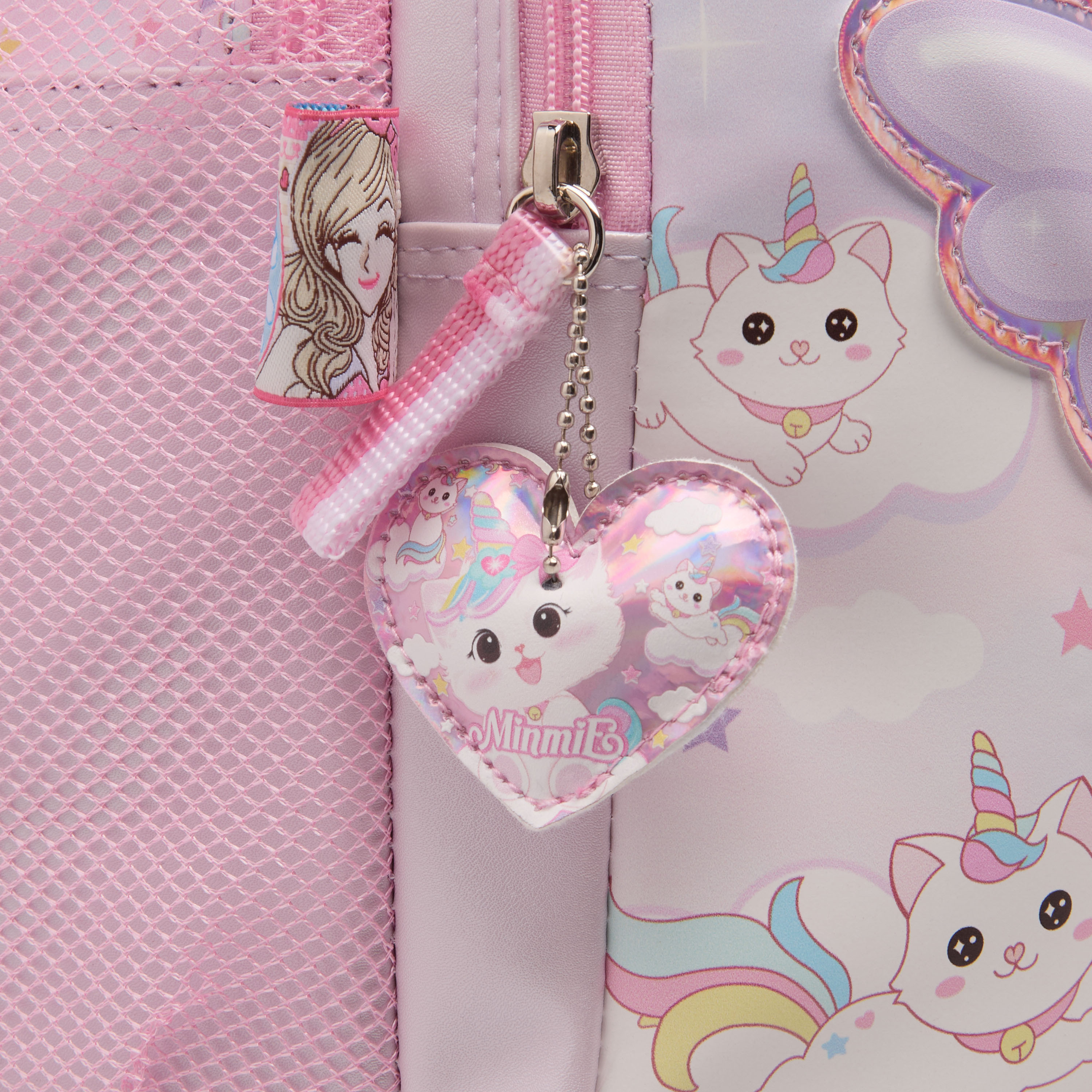 Minmie Cats Trolley Bag for Girls 5-8 Years with Retractable Handle – 18 inches-school-bagsandbackpacks-trolleybags-image-8