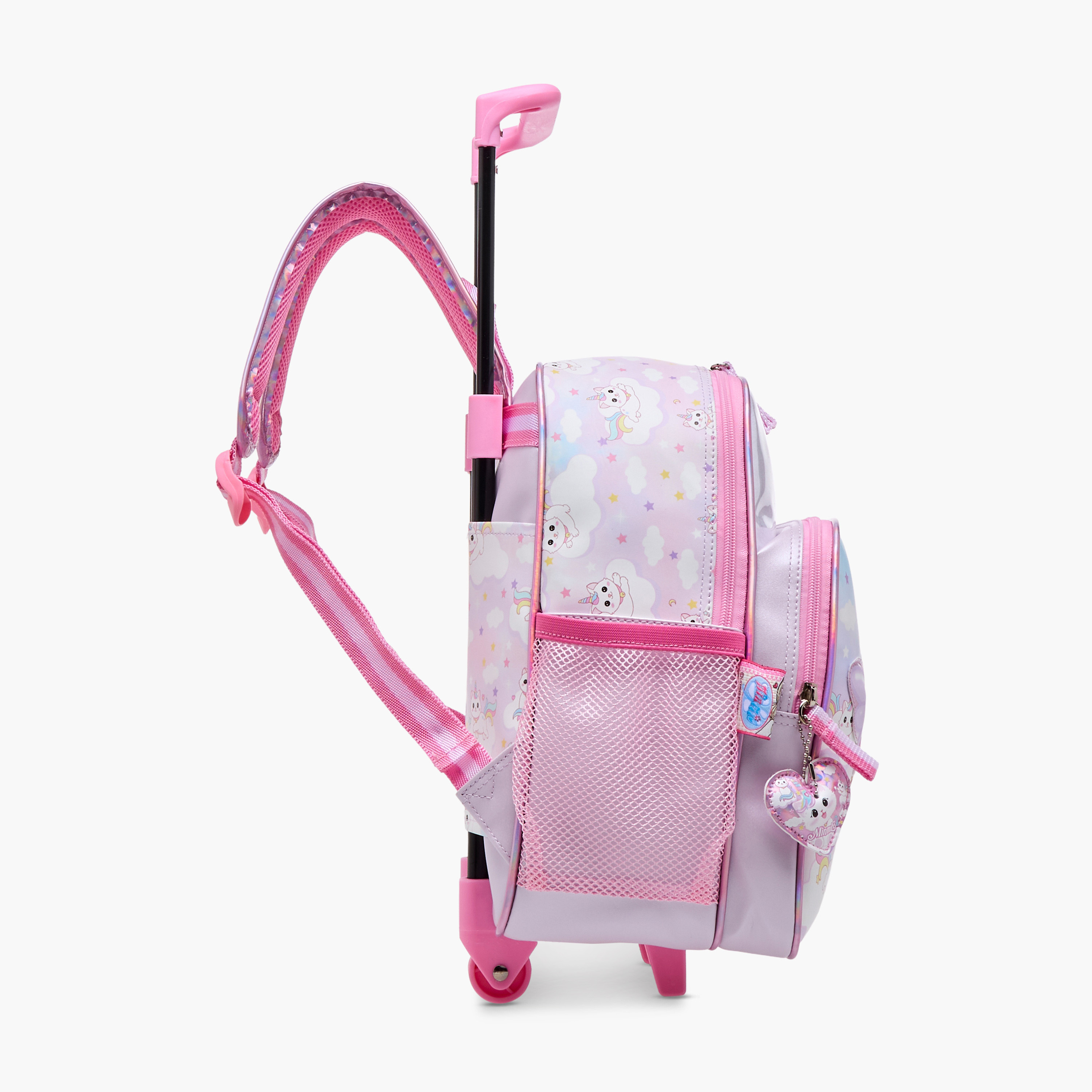 Minmie Cats Trolley Bag for Girls 5-8 Years with Retractable Handle – 12 inches-school-bagsandbackpacks-trolleybags-image-3