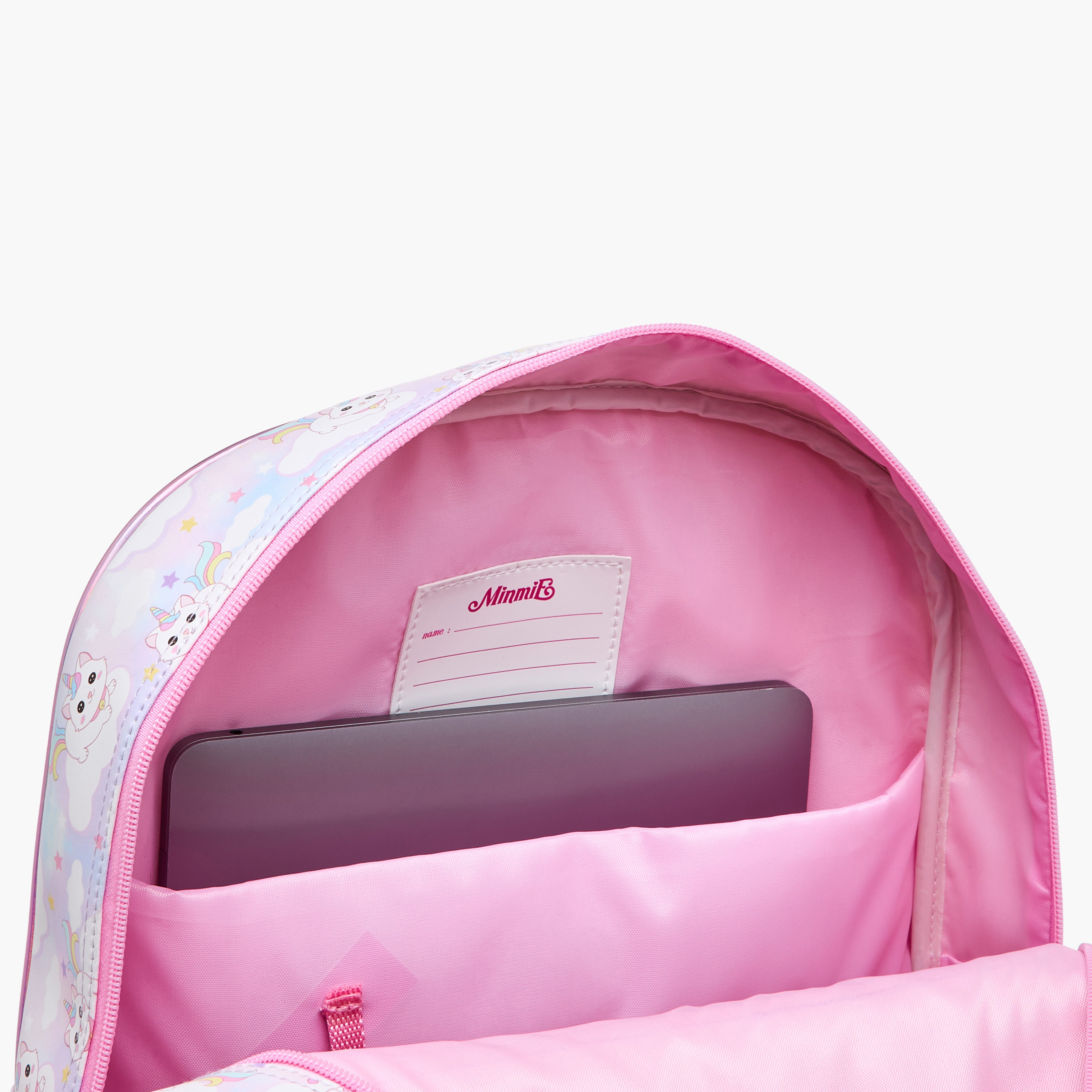 Minmie Caticorn Print 16-inch Backpack with Adjustable Shoulder Straps - 31x13x40 cms-promo_LS20_OMN-image-10