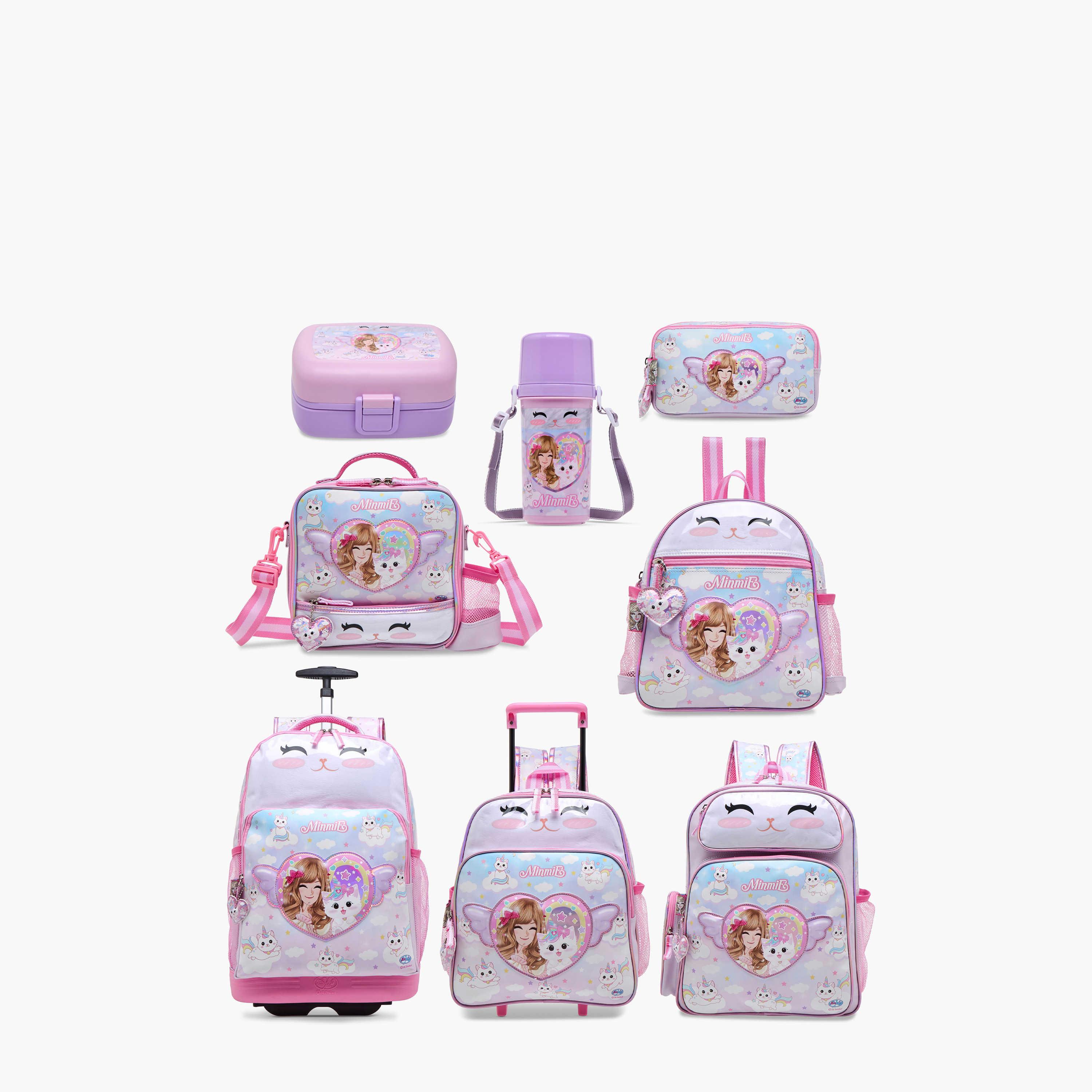 Minmie Caticorn Print 16-inch Backpack with Adjustable Shoulder Straps - 31x13x40 cms-promo_LS20_OMN-image-11
