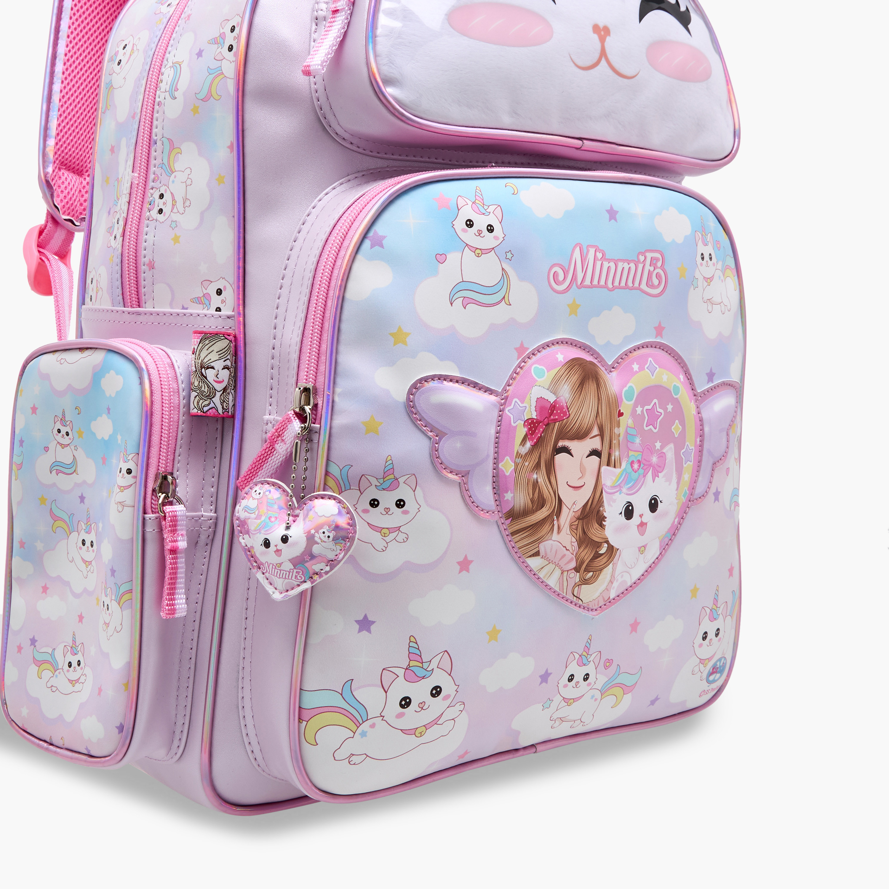 Minmie Caticorn Print 16-inch Backpack with Adjustable Shoulder Straps - 31x13x40 cms-promo_LS20_OMN-image-8
