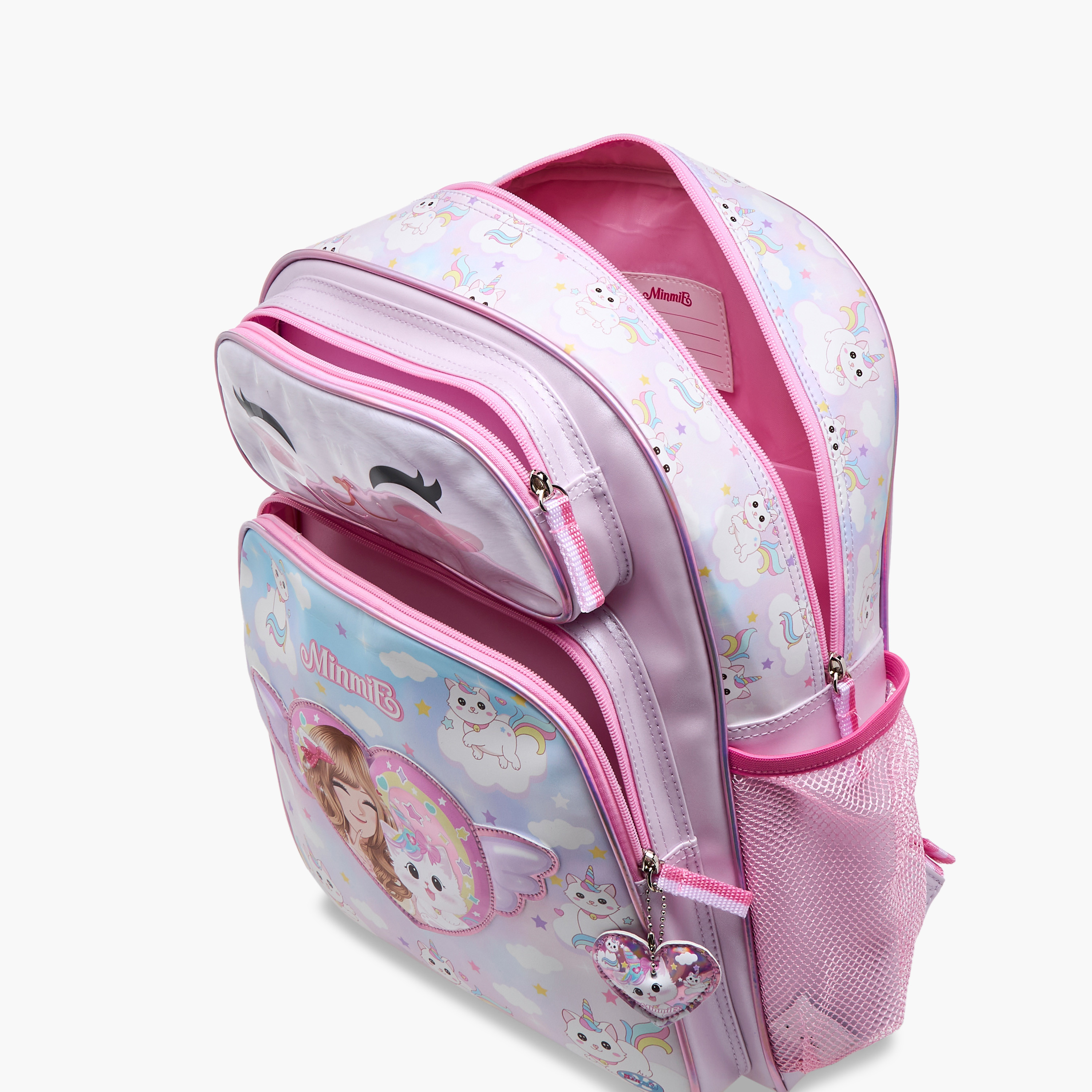 Minmie Caticorn Print 16-inch Backpack with Adjustable Shoulder Straps - 31x13x40 cms-promo_LS20_OMN-image-9