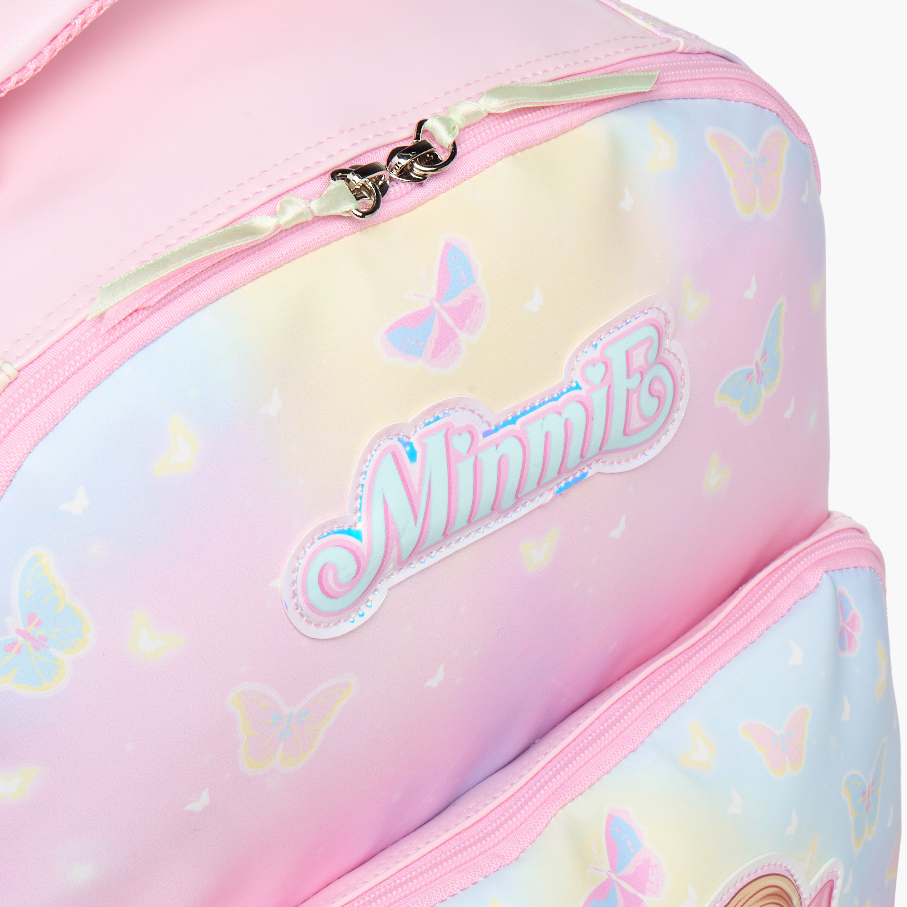Minmie Butterfly Trolley Bag for Girls 5-8 Years with Retractable Handle – 18 inches-school-bagsandbackpacks-trolleybags-image-10
