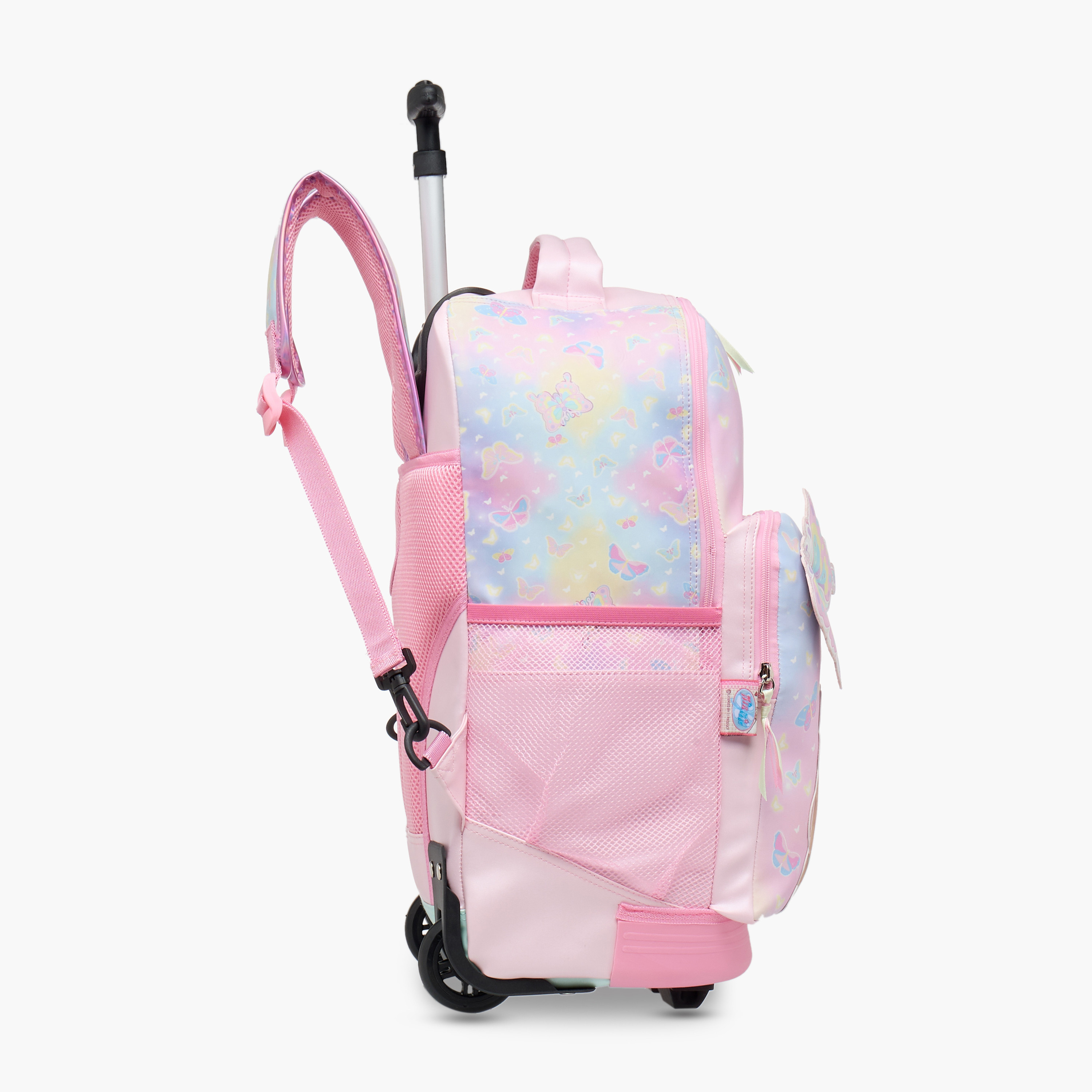 Minmie Butterfly Trolley Bag for Girls 5-8 Years with Retractable Handle – 18 inches-school-bagsandbackpacks-trolleybags-image-3