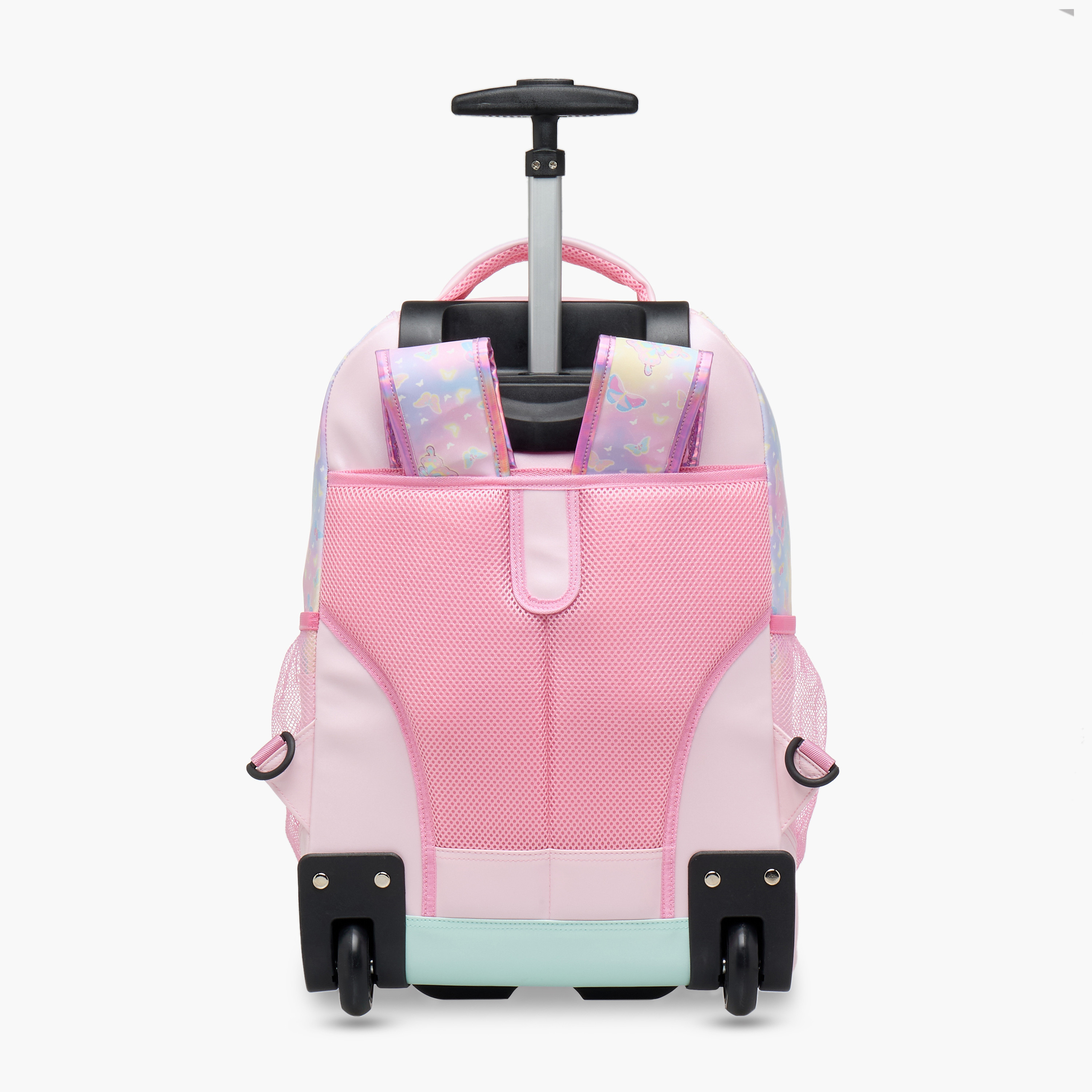Minmie Butterfly Trolley Bag for Girls 5-8 Years with Retractable Handle – 18 inches-school-bagsandbackpacks-trolleybags-image-8