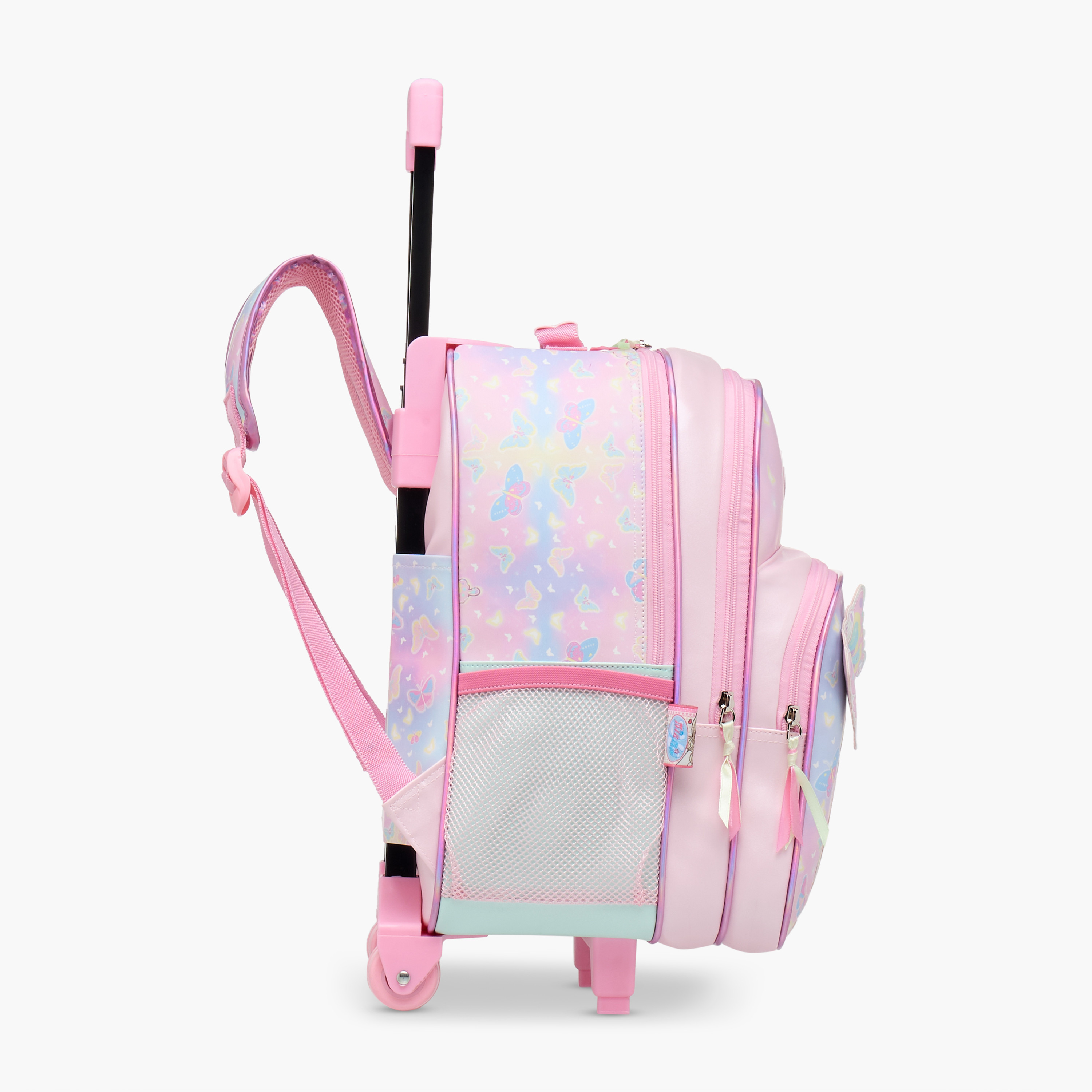 Minmie Butterfly Trolley Bag for Girls 5-8 Years with Retractable Handle – 14 inches-school-bagsandbackpacks-trolleybags-image-3