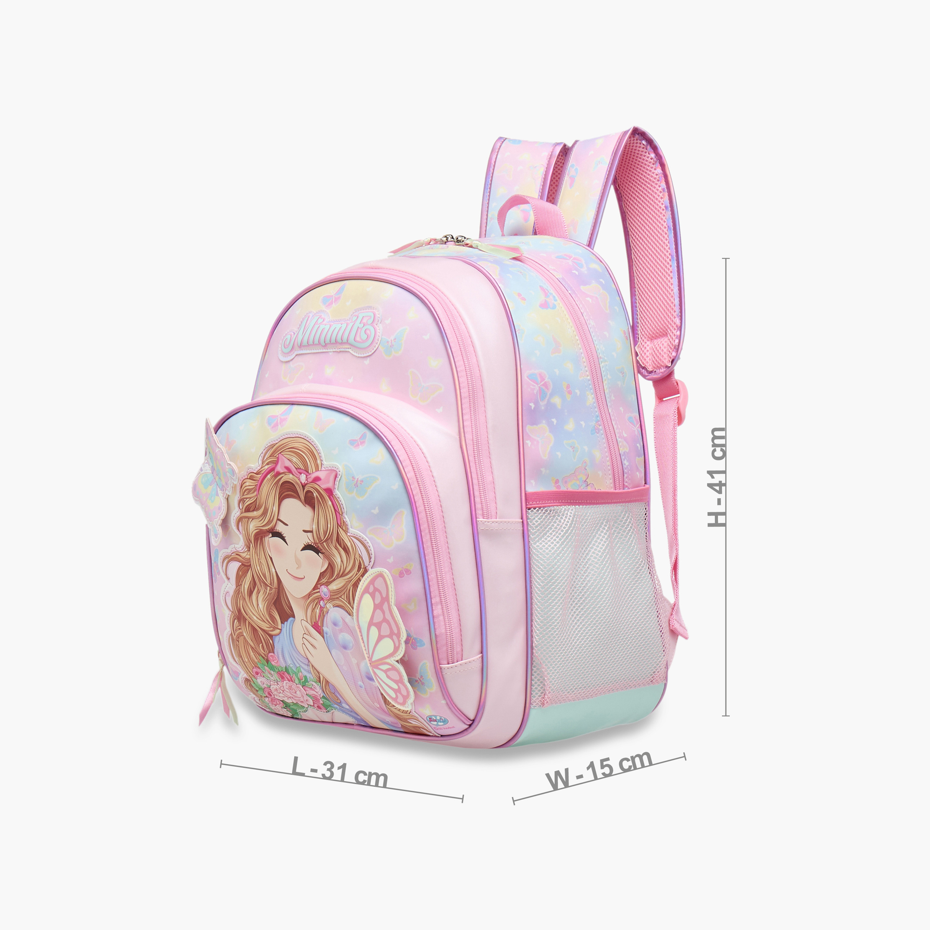 Minmie Graphic Print 16-inch Backpack with Adjustable Shoulder Straps - 31x15x41 cms-promo_LS20_OMN-image-2
