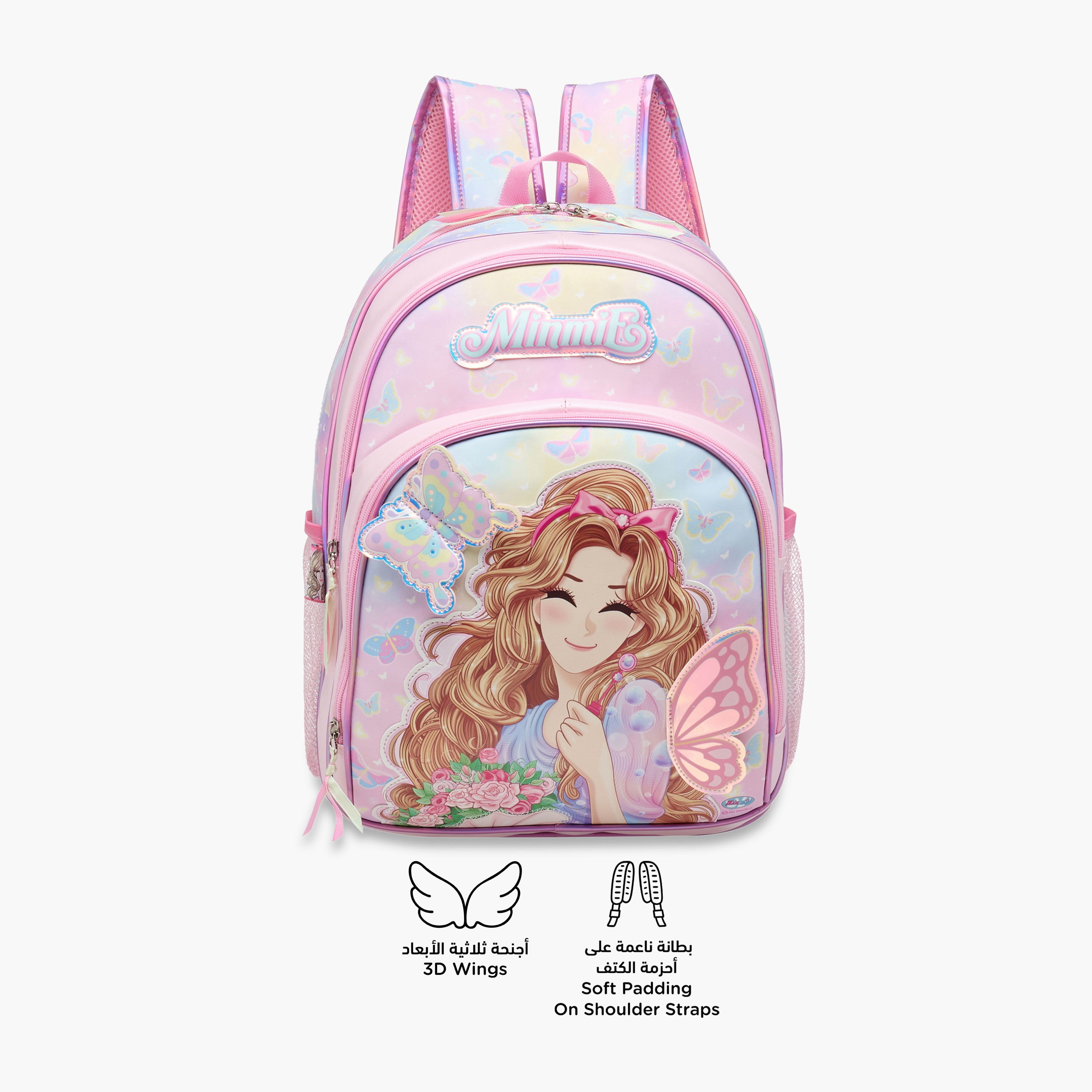 Minmie Graphic Print 16-inch Backpack with Adjustable Shoulder Straps - 31x15x41 cms-promo_LS20_OMN-image-4