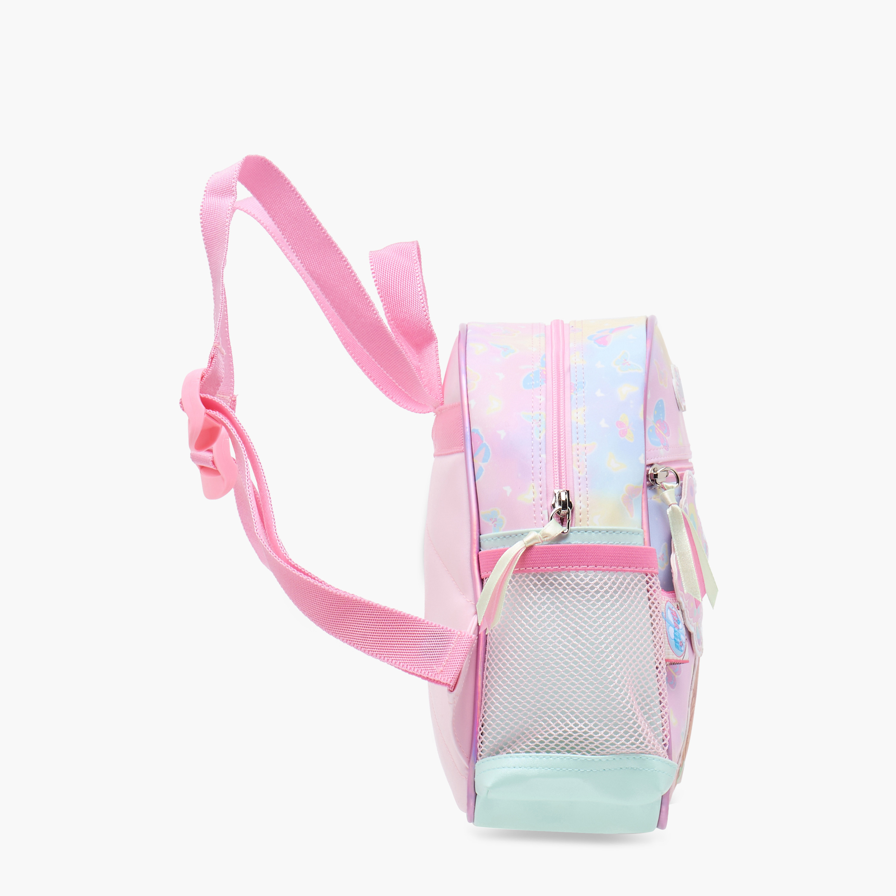 Minmie My Butterfly Print 10-inch Backpack with Adjustable Straps and Zip Closure - 21x9x25 cms-school-bagsandbackpacks-backpacks-image-3