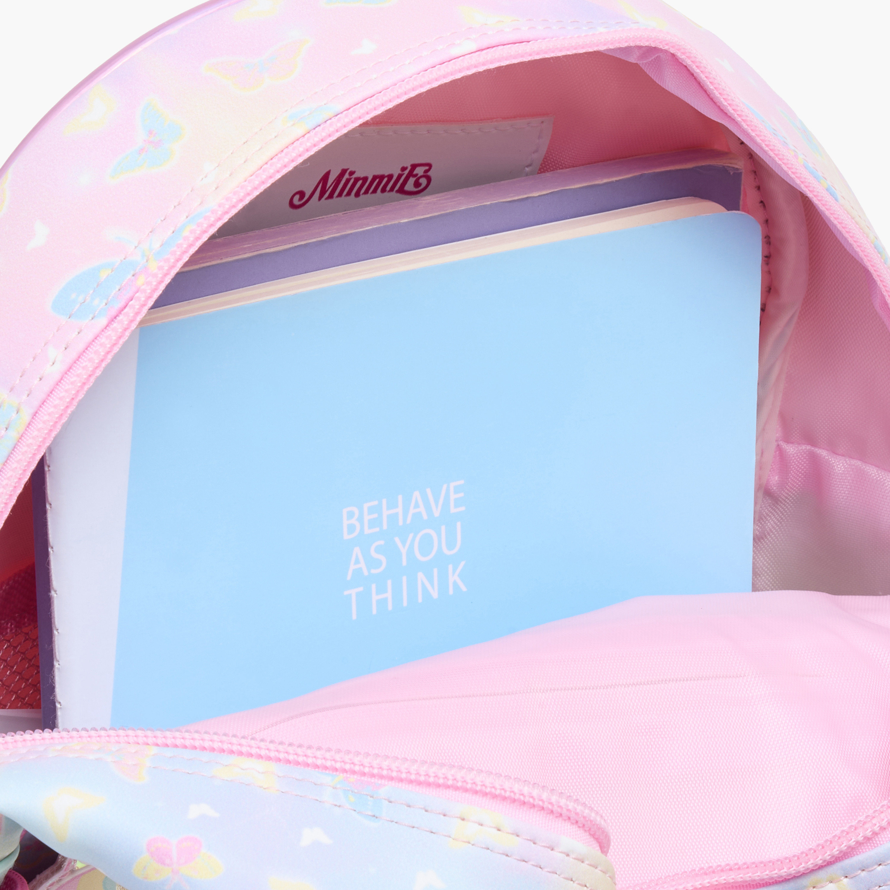Minmie My Butterfly Print 10-inch Backpack with Adjustable Straps and Zip Closure - 21x9x25 cms-school-bagsandbackpacks-backpacks-image-9