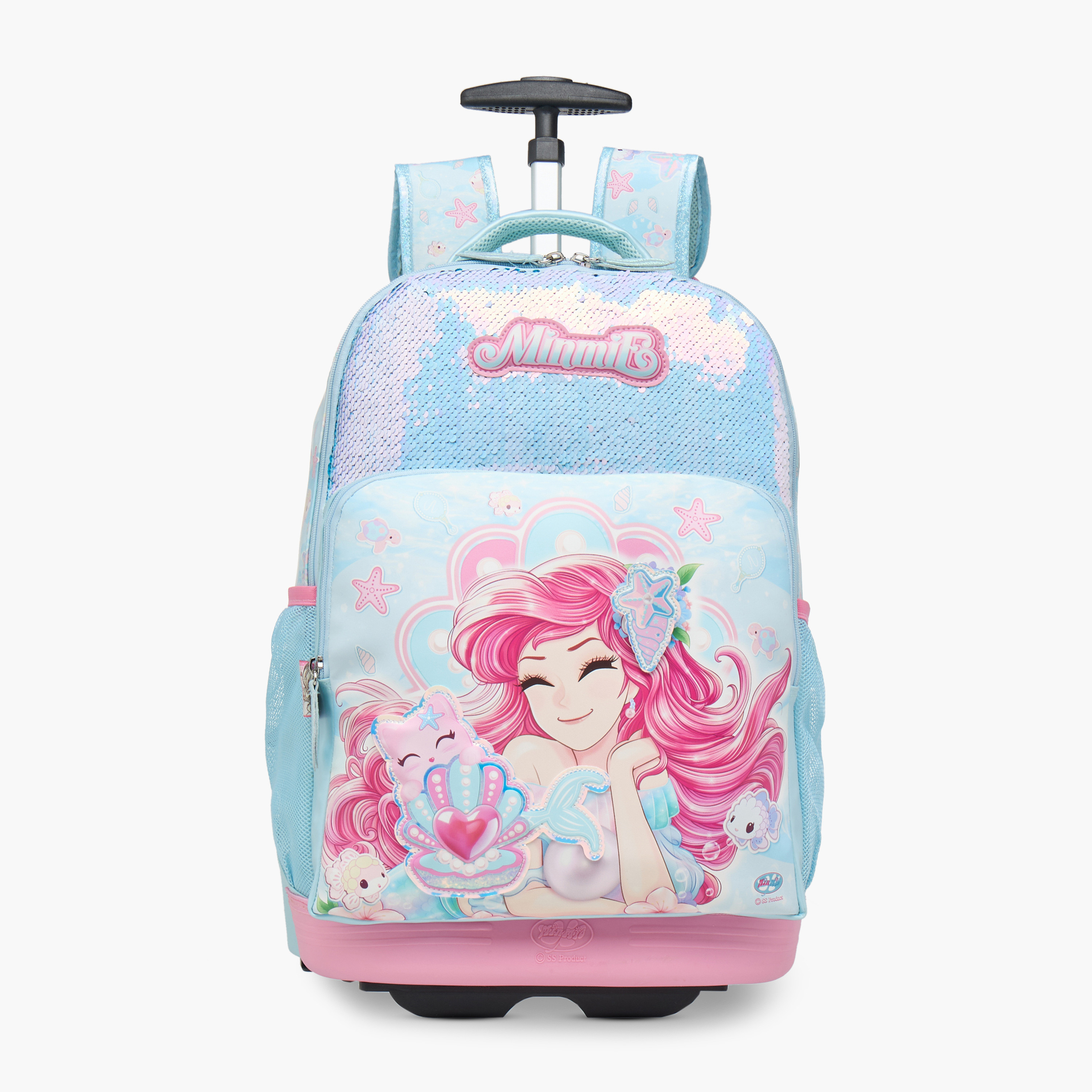 Minmie Mermaid Trolley Bag for Girls 5-8 Years with Retractable Handle – 18 inches-promo_LS20_OMN-image-1