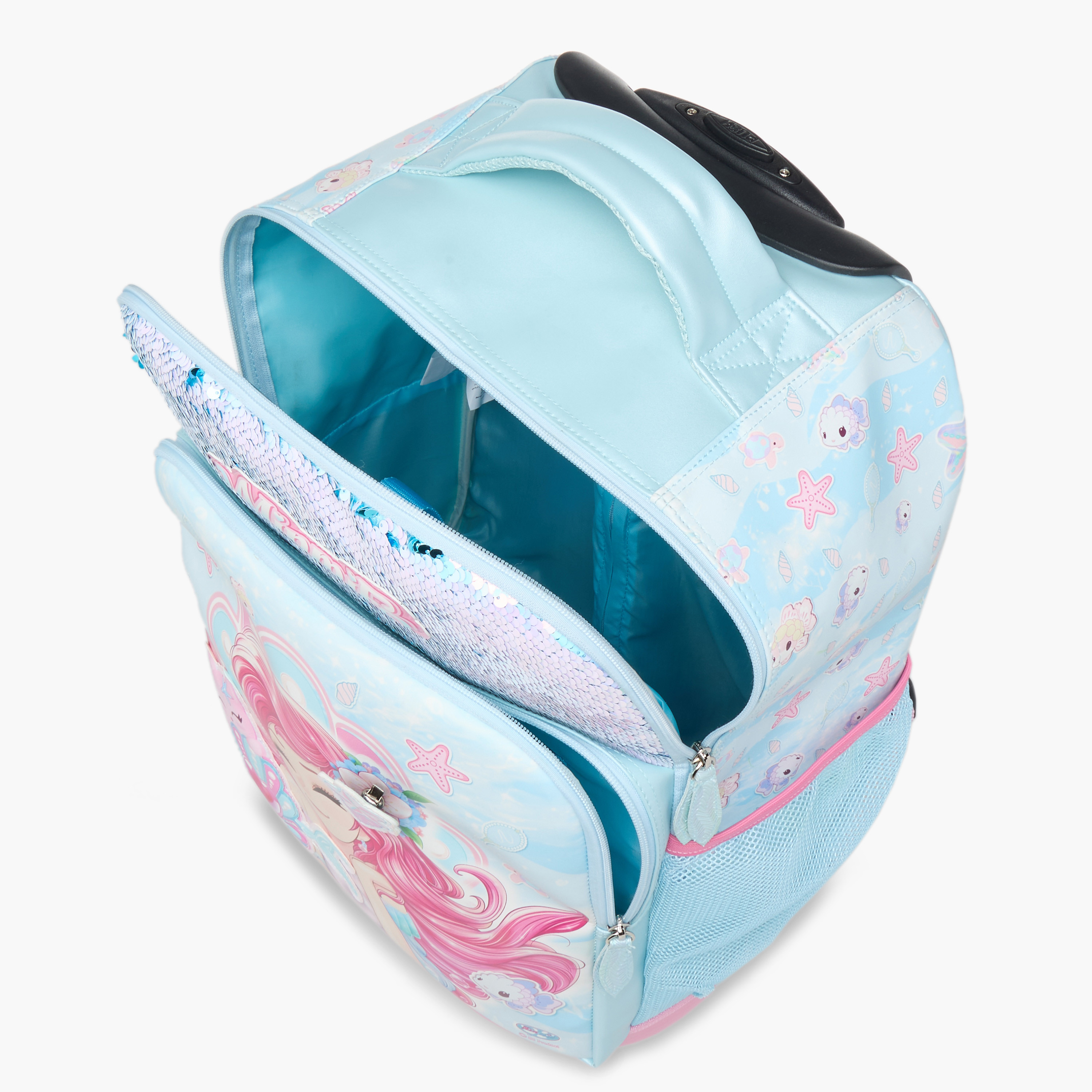 Minmie Mermaid Trolley Bag for Girls 5-8 Years with Retractable Handle – 18 inches-promo_LS20_OMN-image-14