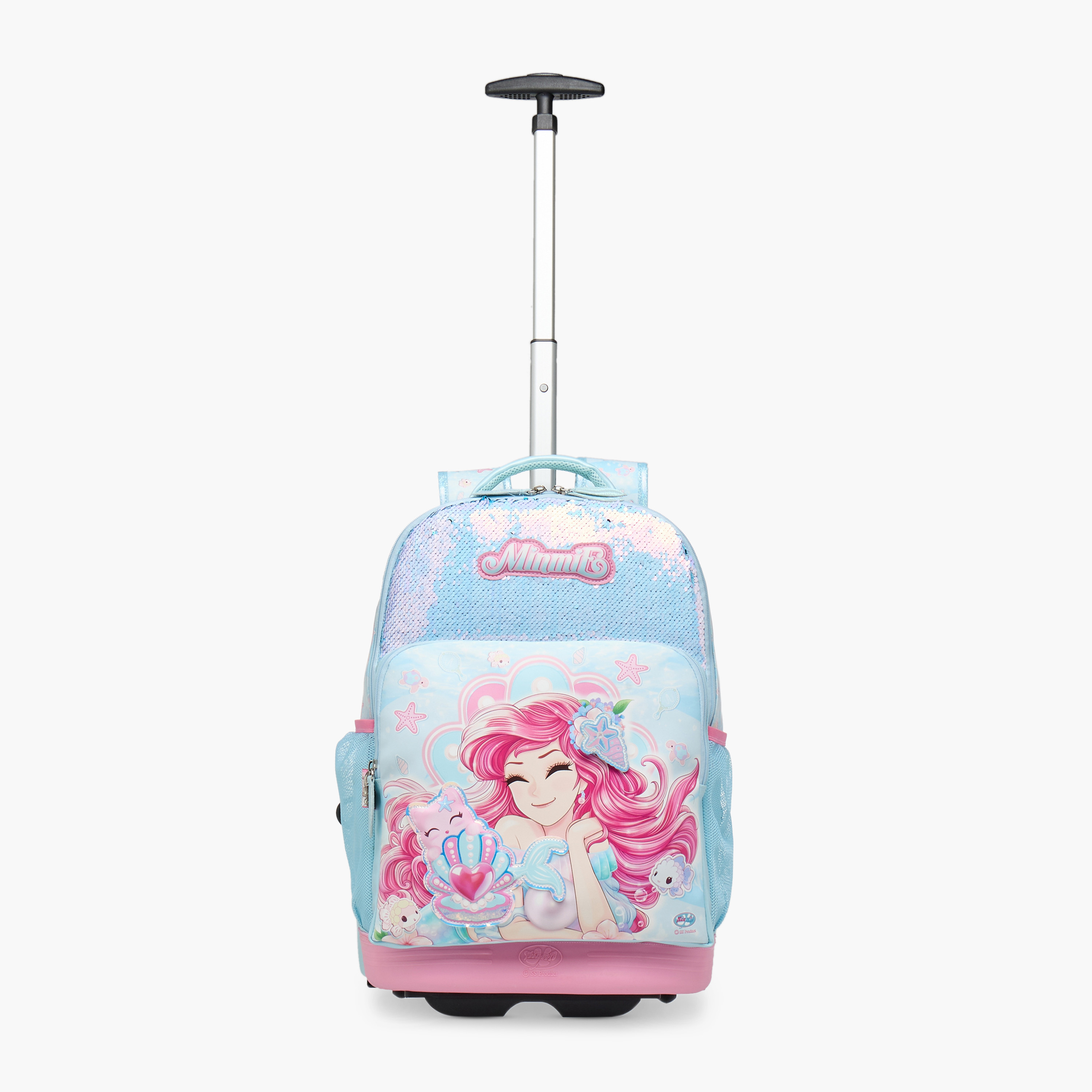 Minmie Mermaid Trolley Bag for Girls 5-8 Years with Retractable Handle – 18 inches-promo_LS20_OMN-image-7