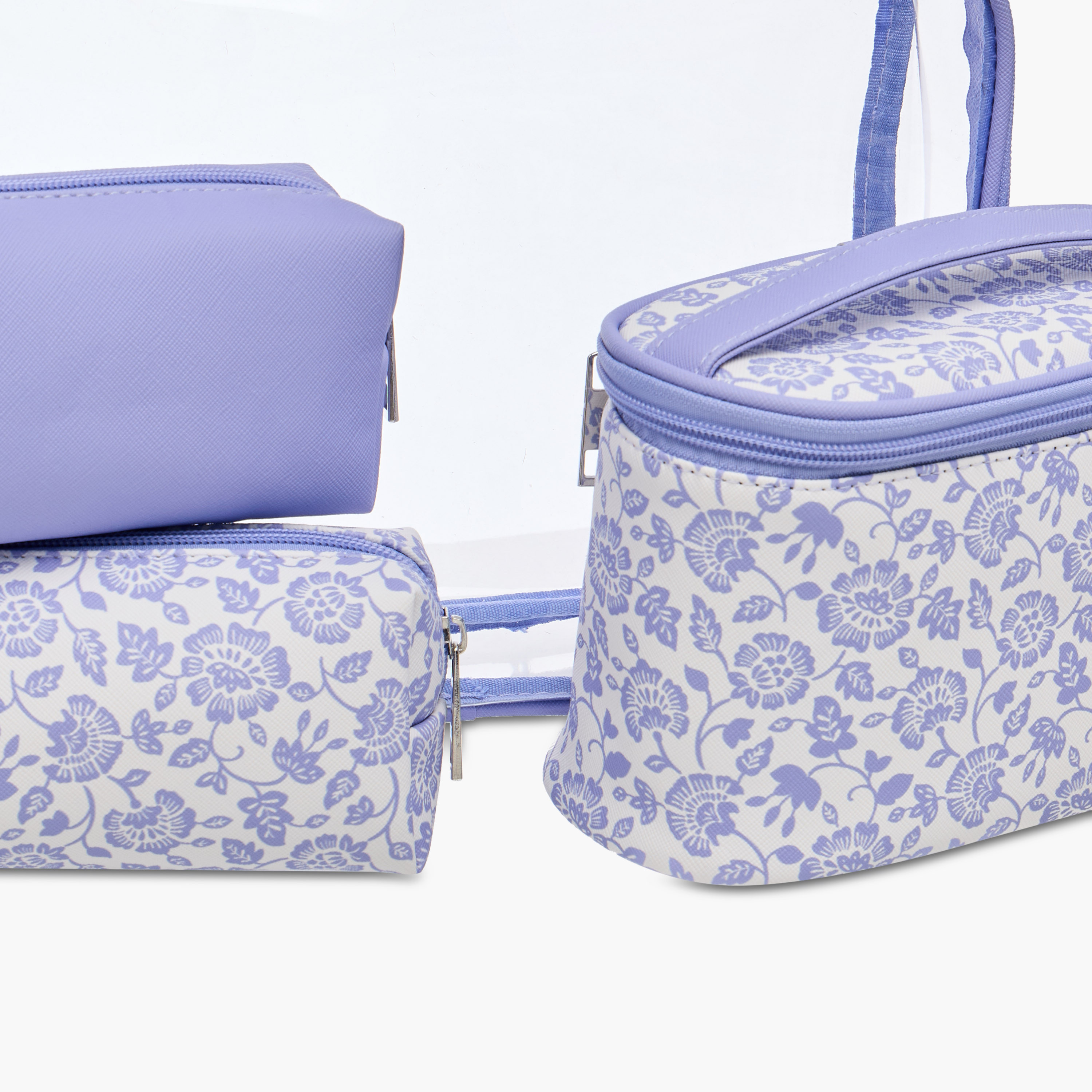 Floral Print 4-Piece Cosmetic Bag Set-beautyandpersonalcare-makeup-brushesandaccessories-makeuppouches-image-10