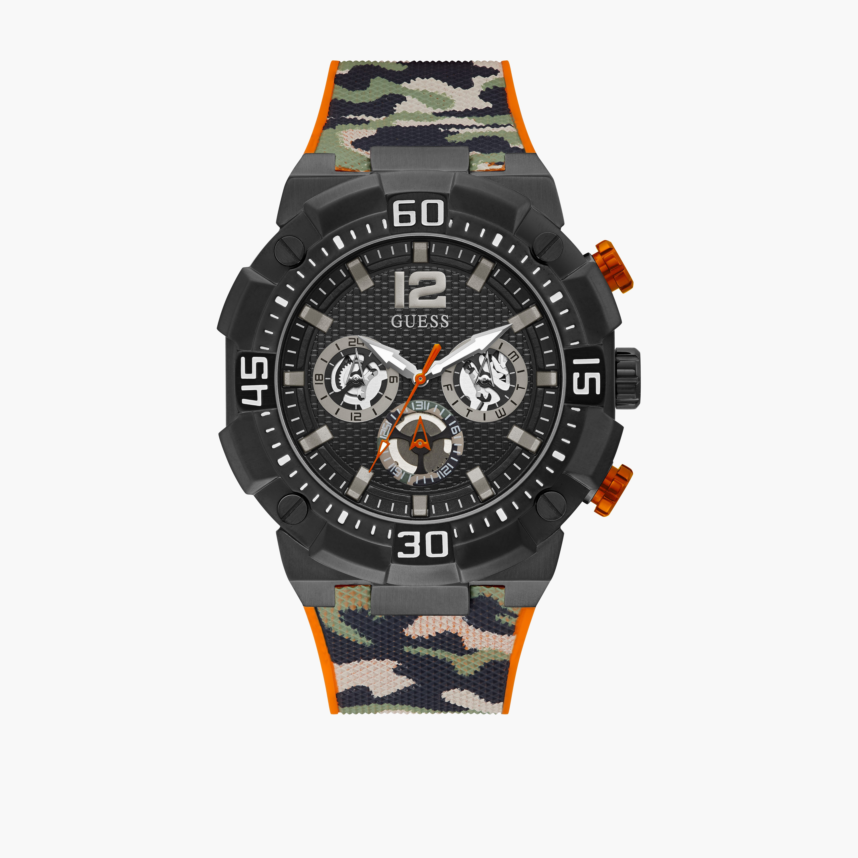Guess Men's 50MM Multicolour Analog Silicone Strap Watch | GW0264G2-men-watchesandjewellery-watches-image-1