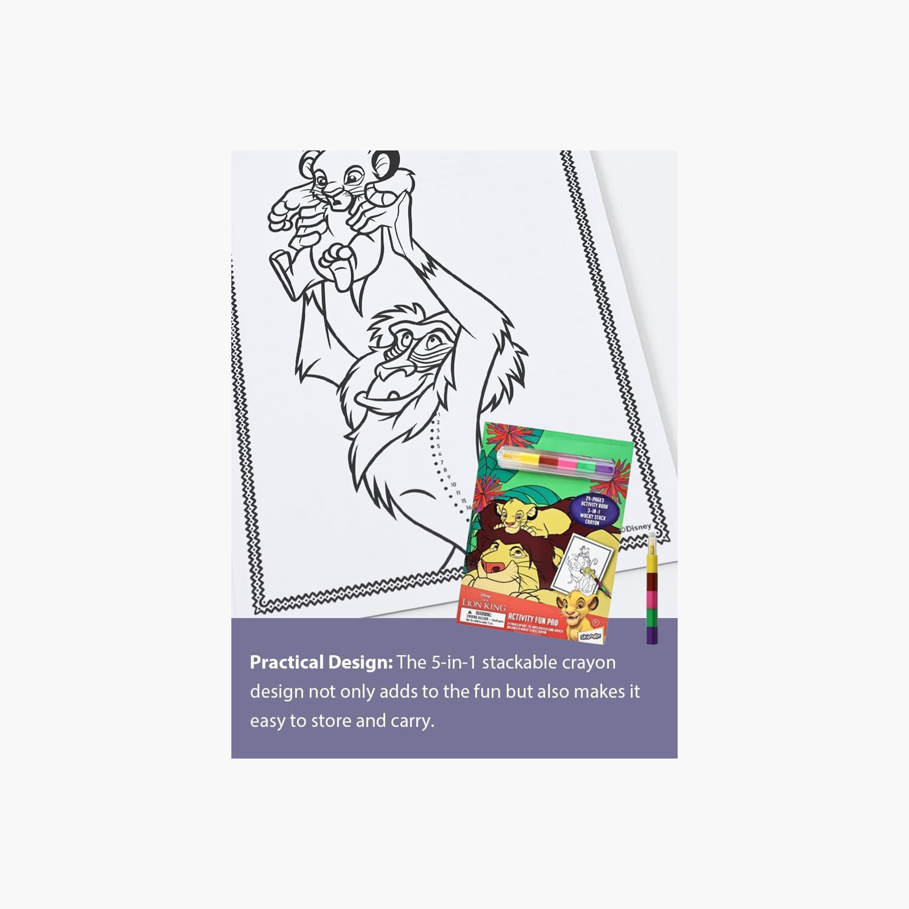 دفتر أنشطة مع أقلام تلوين قابلة للتكديس ستيتش ديزني-school-artsandcrafts-image-4