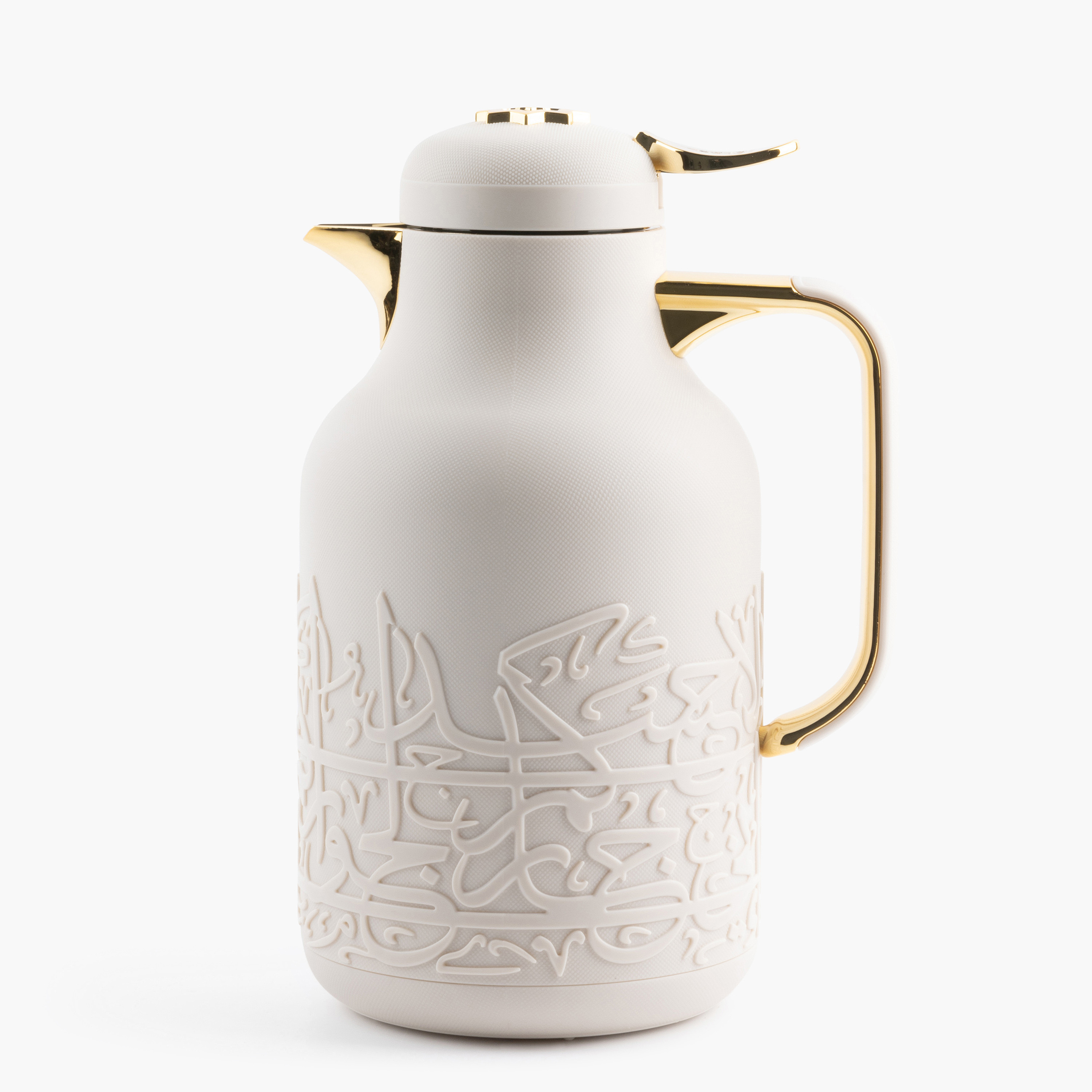 Otantik Jiwar Calligraphy Embossed Vacuum Flask - 1 L-household-dining-teaandcoffee-vacuumflaskscoffeeandteapots-image-1