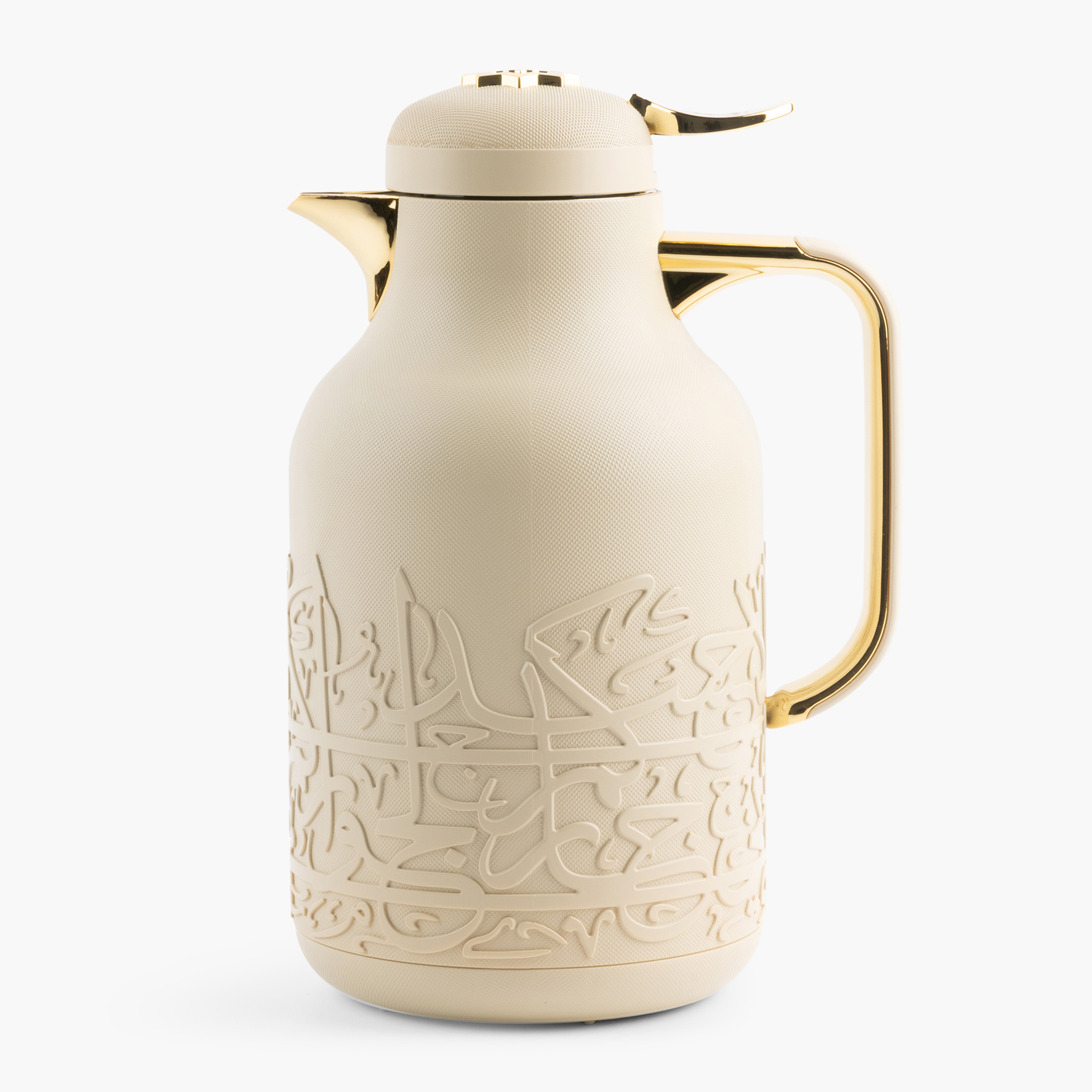 Otantik Jiwar Calligraphy Embossed Vacuum Flask - 1 L-household-dining-teaandcoffee-vacuumflaskscoffeeandteapots-image-1