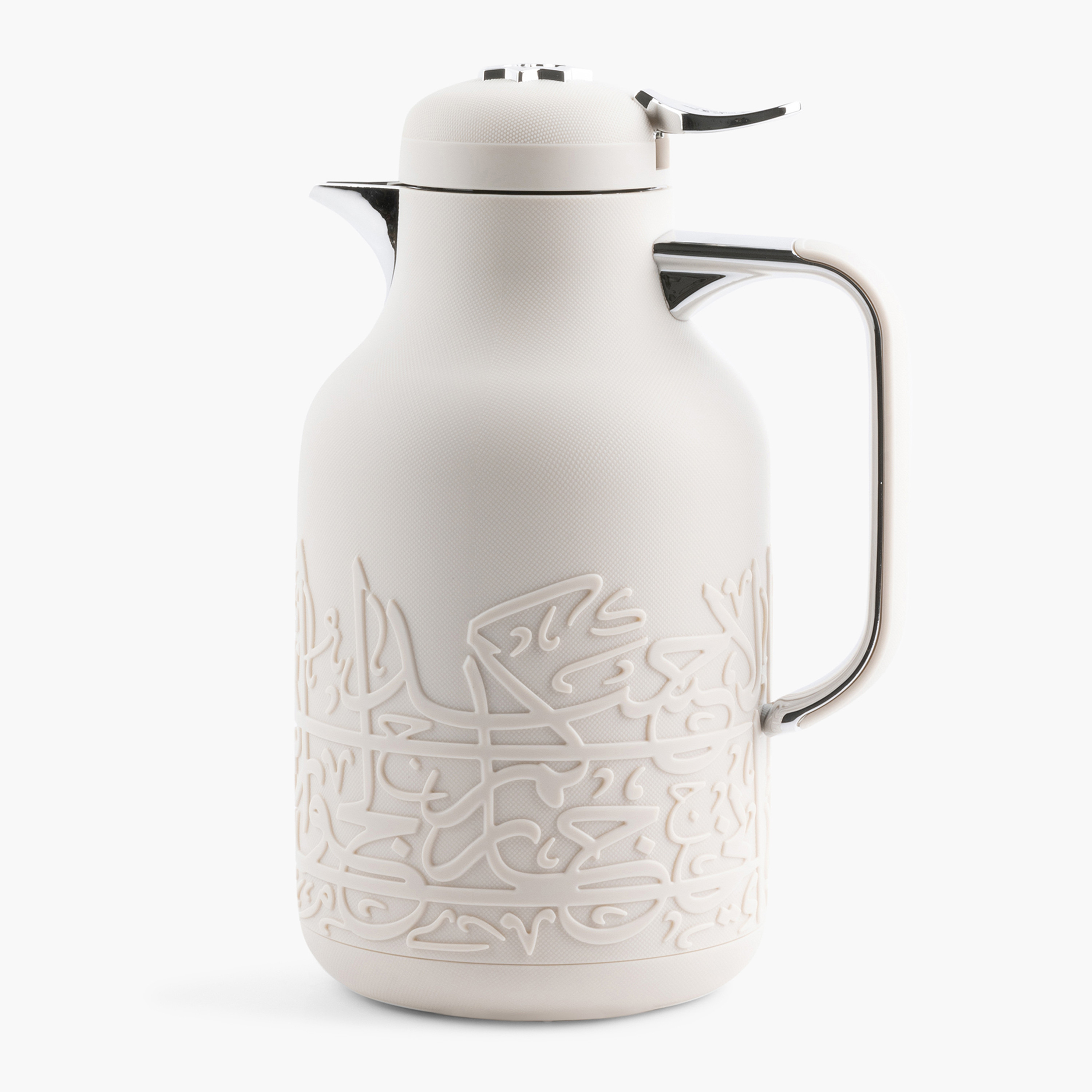 Otantik Jiwar Calligraphy Embossed Vacuum Flask - 1 L-household-dining-teaandcoffee-vacuumflaskscoffeeandteapots-image-1