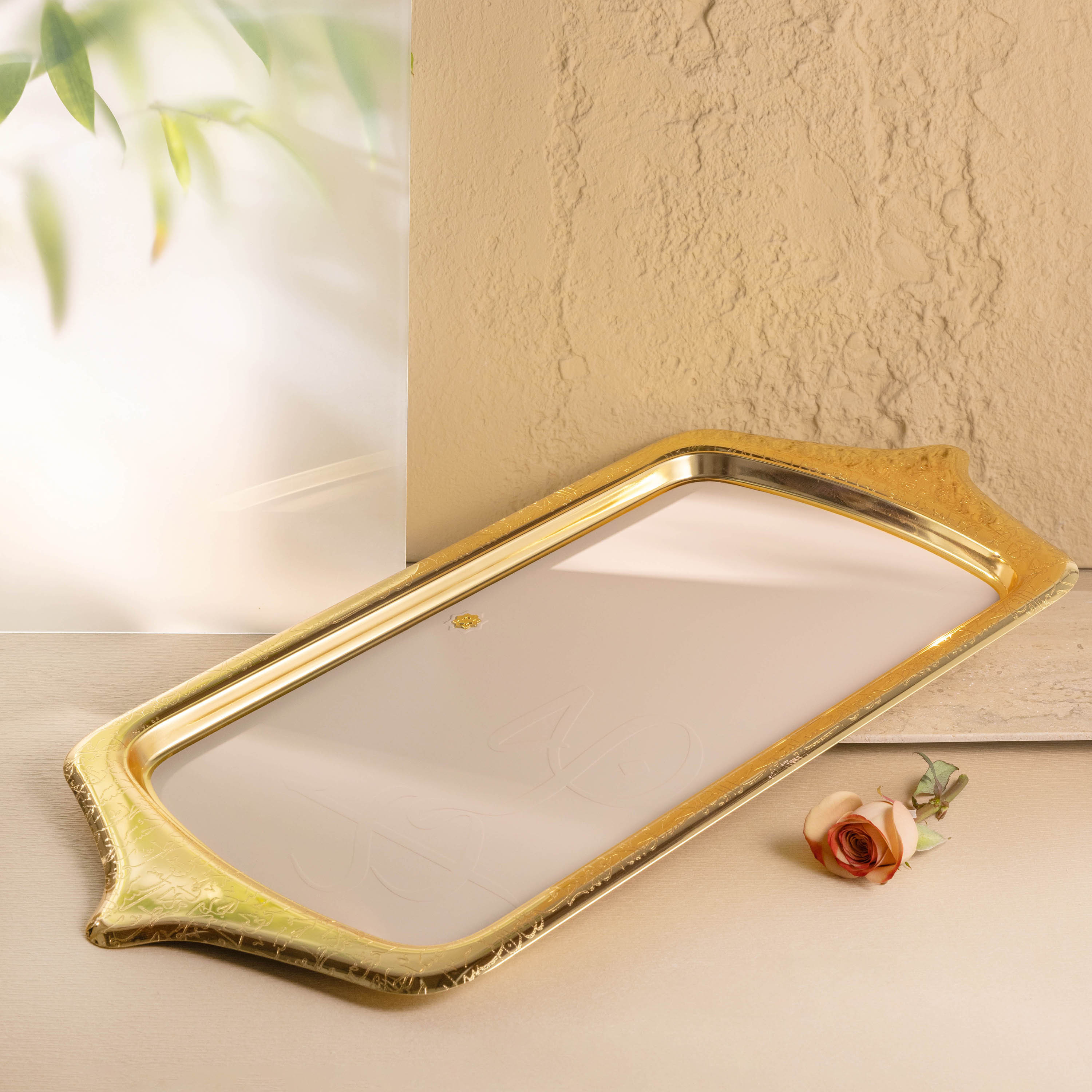 Otantik Jiwar Embossed Serving Tray with Handles-household-dining-serveware-servingtrays-image-2