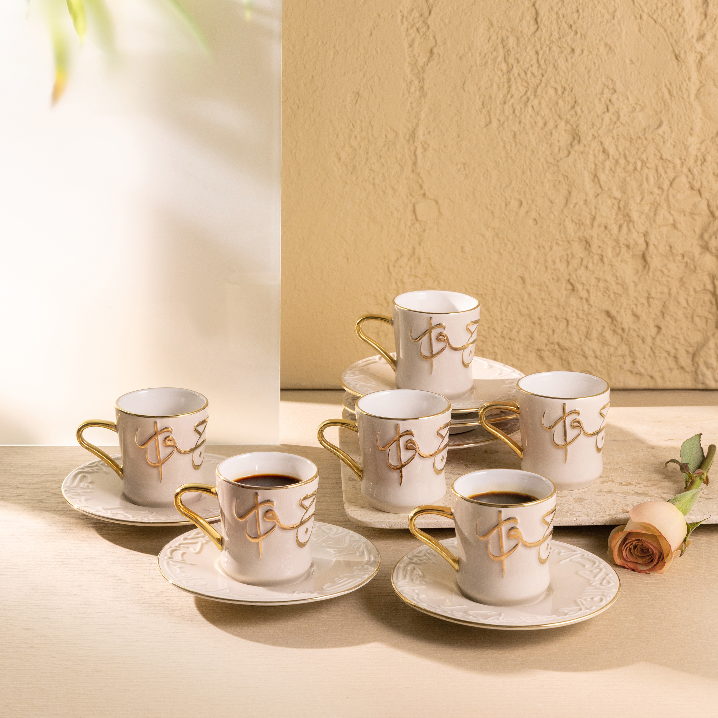 Otantik Jiwar 12-Piece Porcelain Cup and Saucer Set - 80 ml-household-dining-teaandcoffee-teaandcoffeesets-image-1