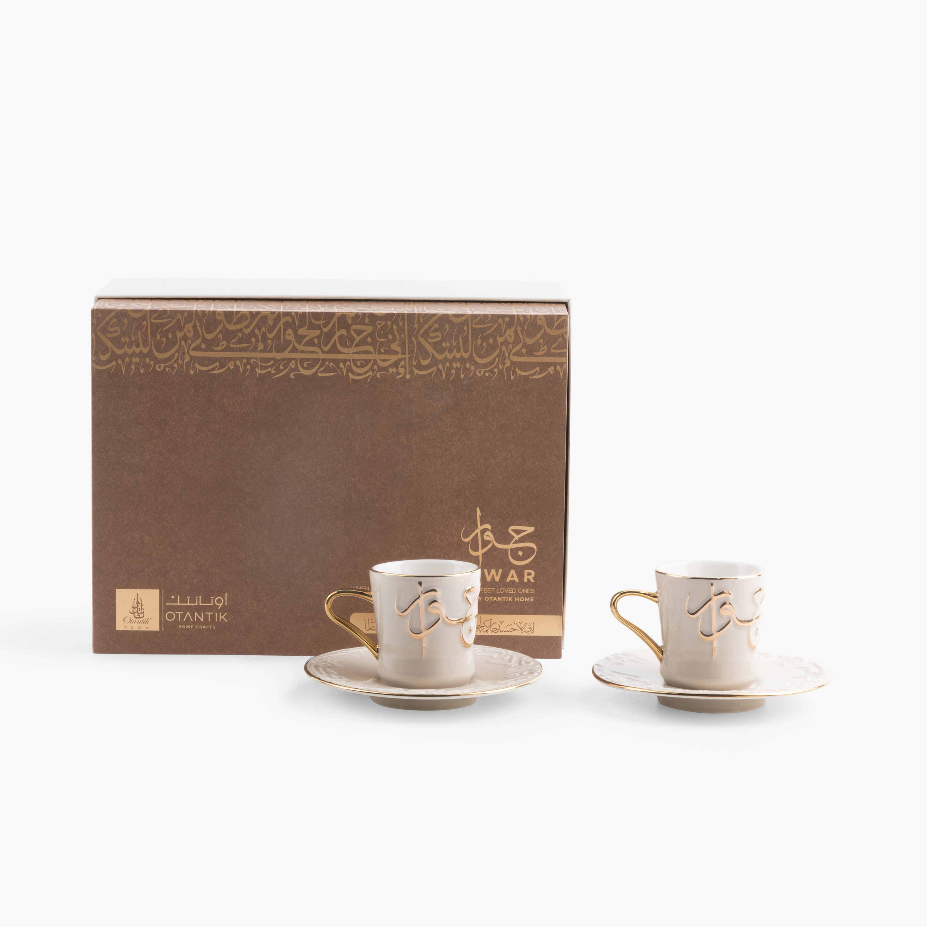 Otantik Jiwar 12-Piece Porcelain Cup and Saucer Set - 80 ml-household-dining-teaandcoffee-teaandcoffeesets-image-2