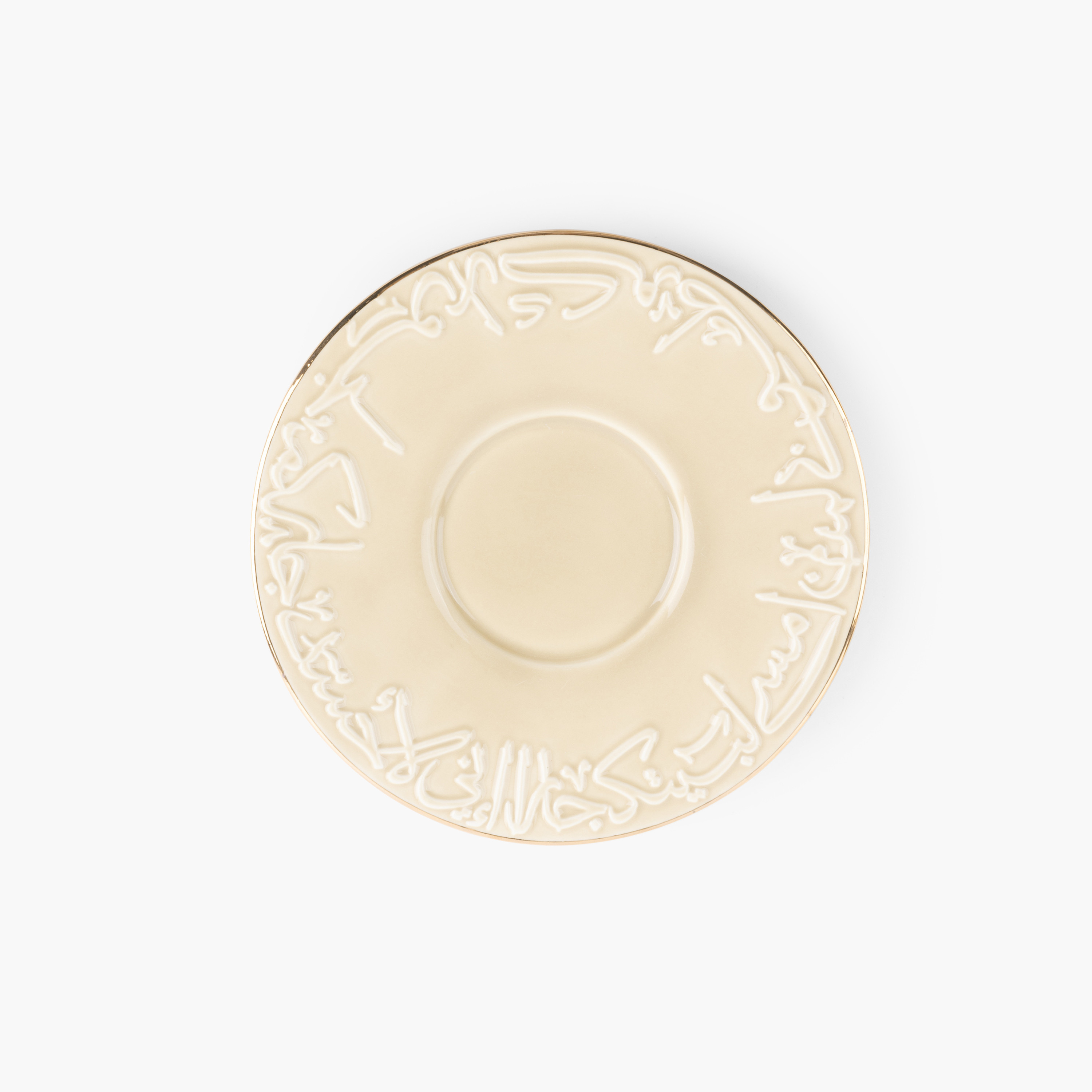 Otantik Jiwar 12-Piece Calligraphy Embossed Porcelain Tea Cup and Saucer Set - 200 ml-household-dining-teaandcoffee-teaandcoffeesets-image-4