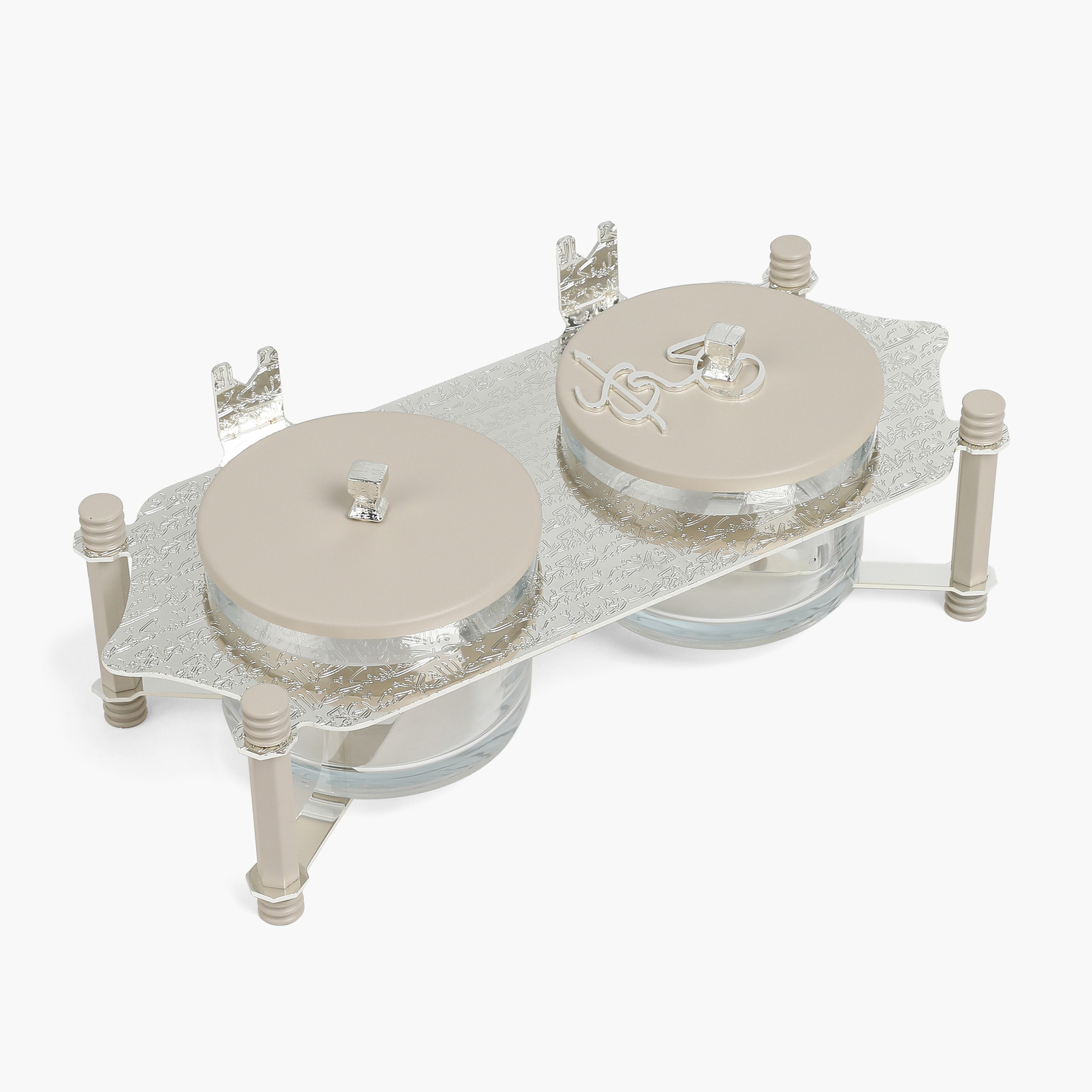 Otantik Jiwar Nut Serving Bowl with Lid and Tray-household-dining-serveware-chipsanddip-image-1