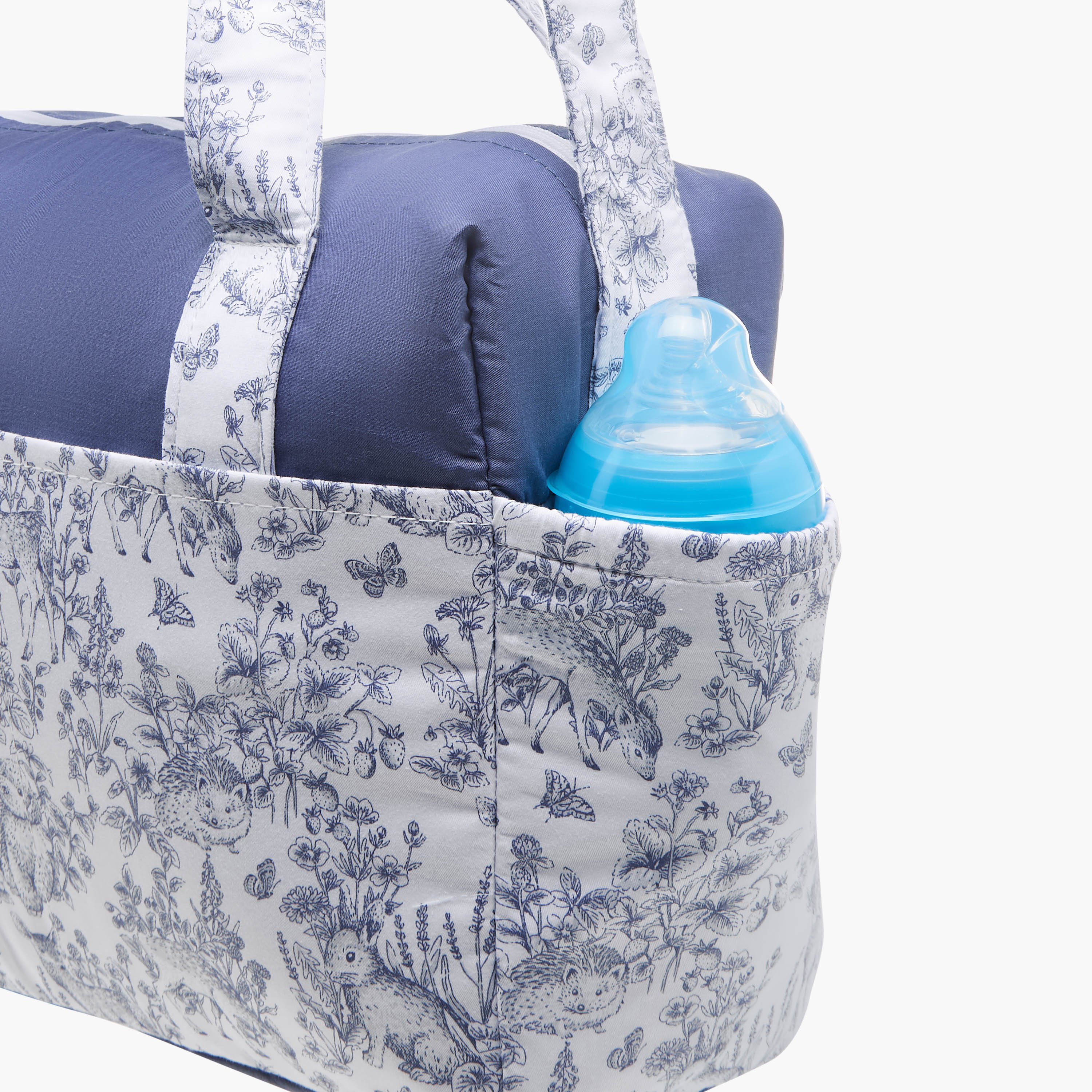 Giggles Printed Diaper Bag with Adjustable Strap and Zip Closure-baby-gear-diaperbags-image-9