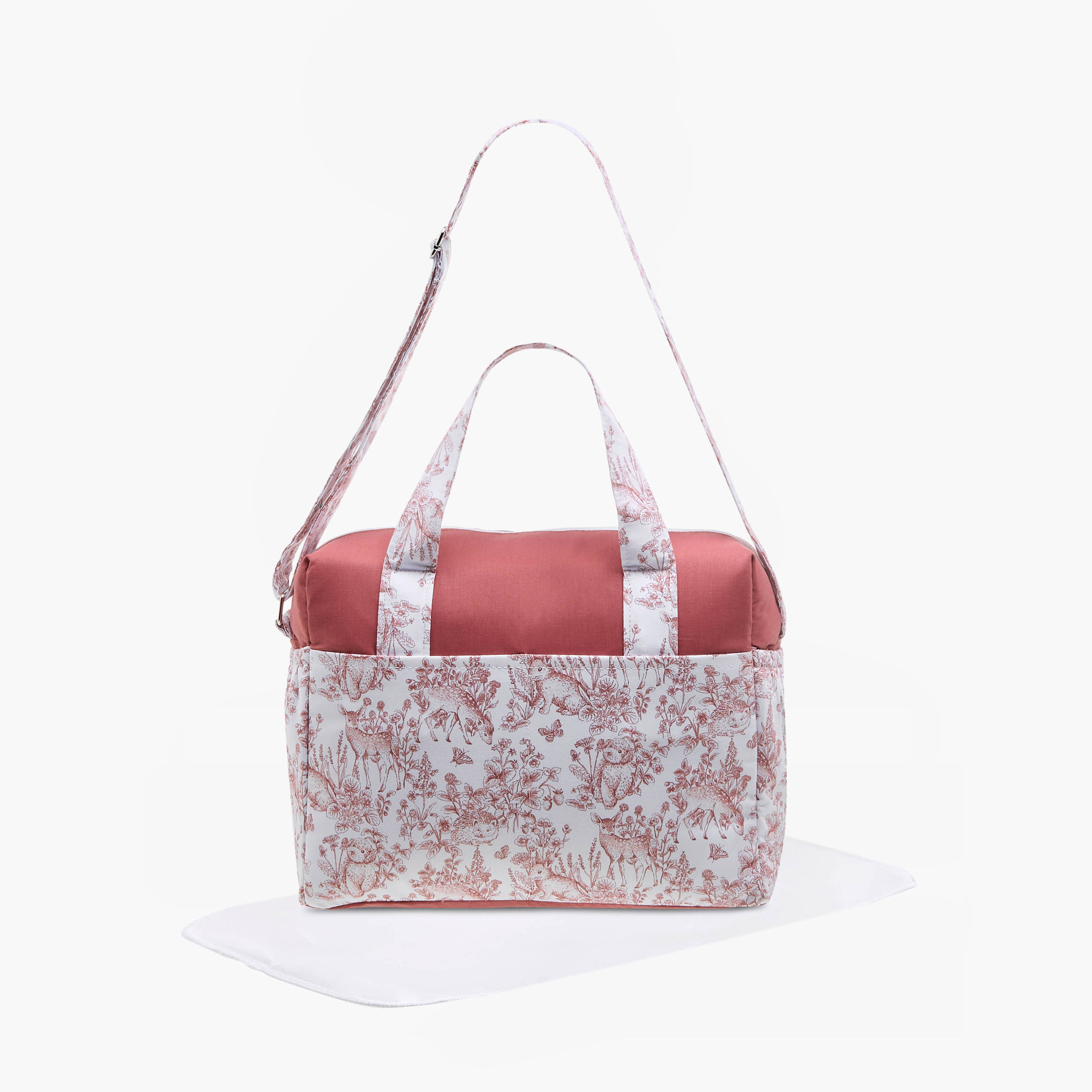 Giggles Printed Diaper Bag with Adjustable Strap and Zip Closure-baby-gear-diaperbags-image-1
