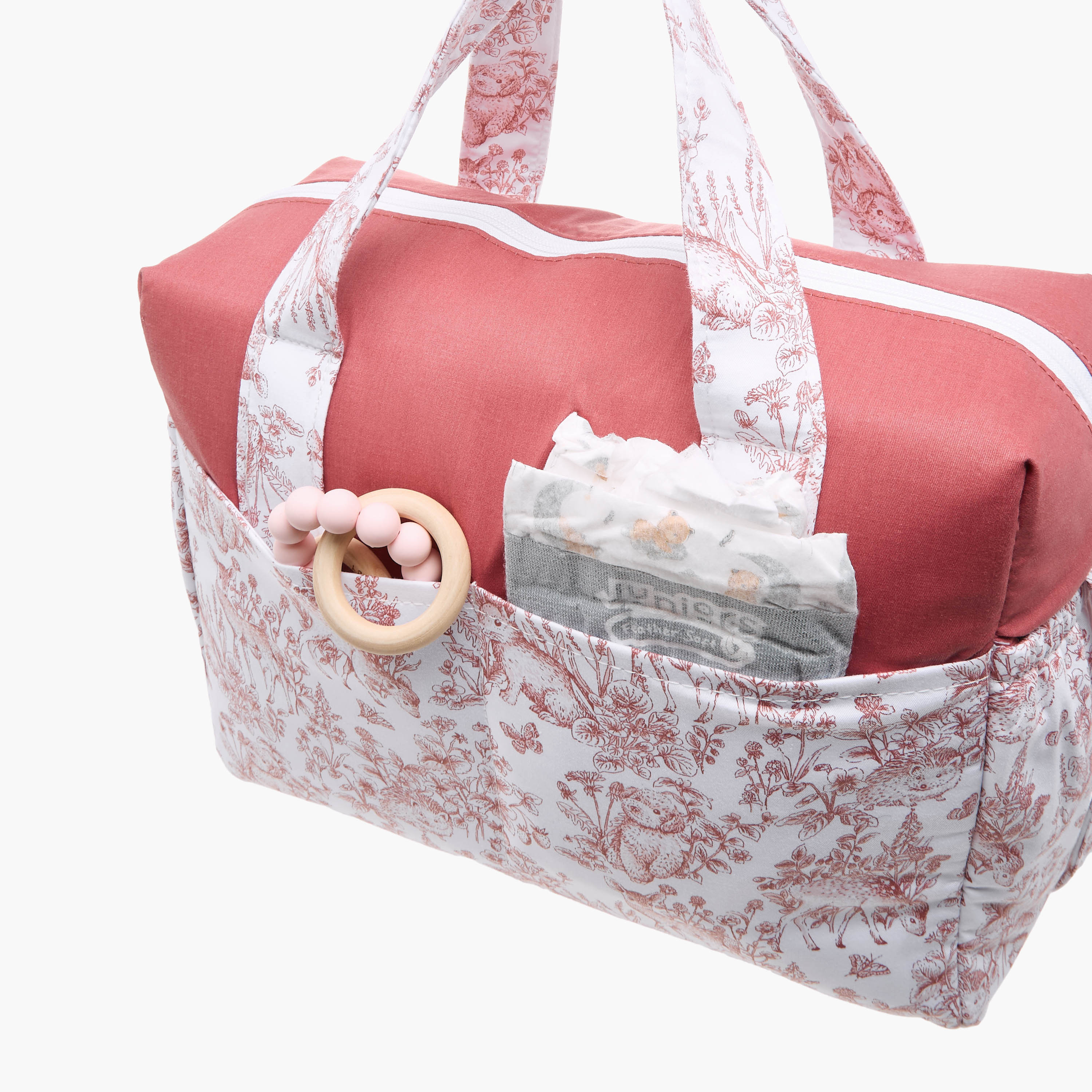 Giggles Printed Diaper Bag with Adjustable Strap and Zip Closure-baby-gear-diaperbags-image-10