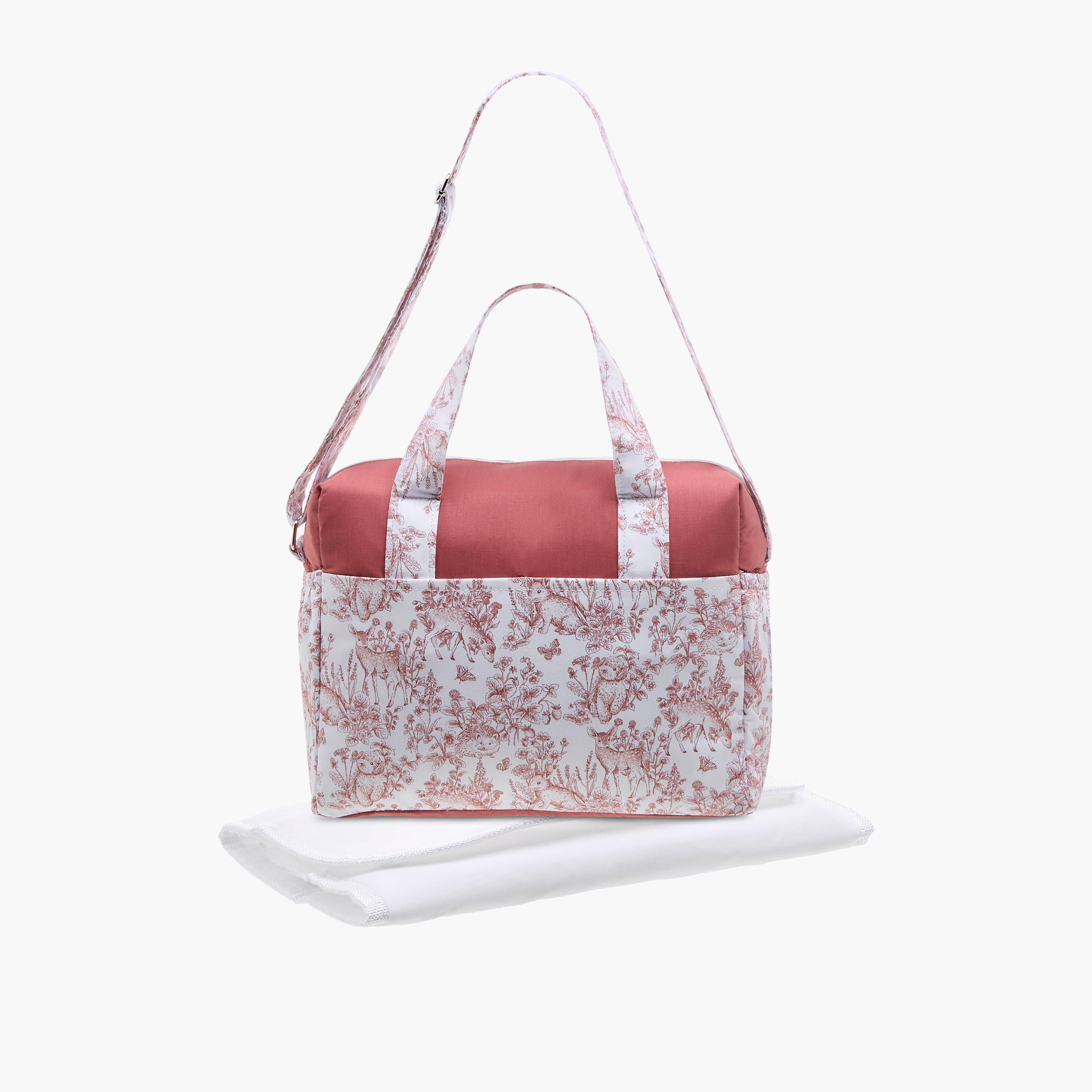 Giggles Printed Diaper Bag with Adjustable Strap and Zip Closure-baby-gear-diaperbags-image-3