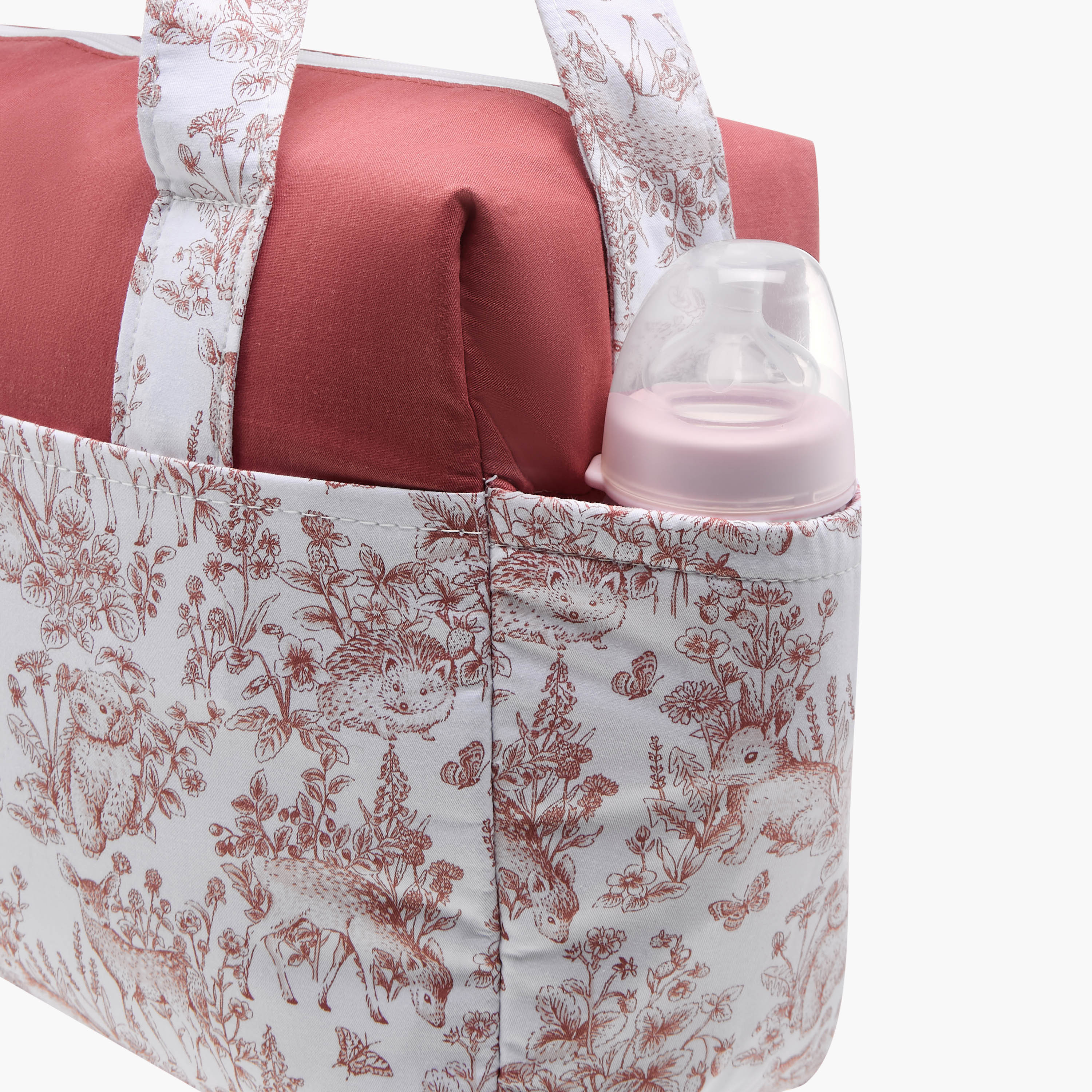 Giggles Printed Diaper Bag with Adjustable Strap and Zip Closure-baby-gear-diaperbags-image-9