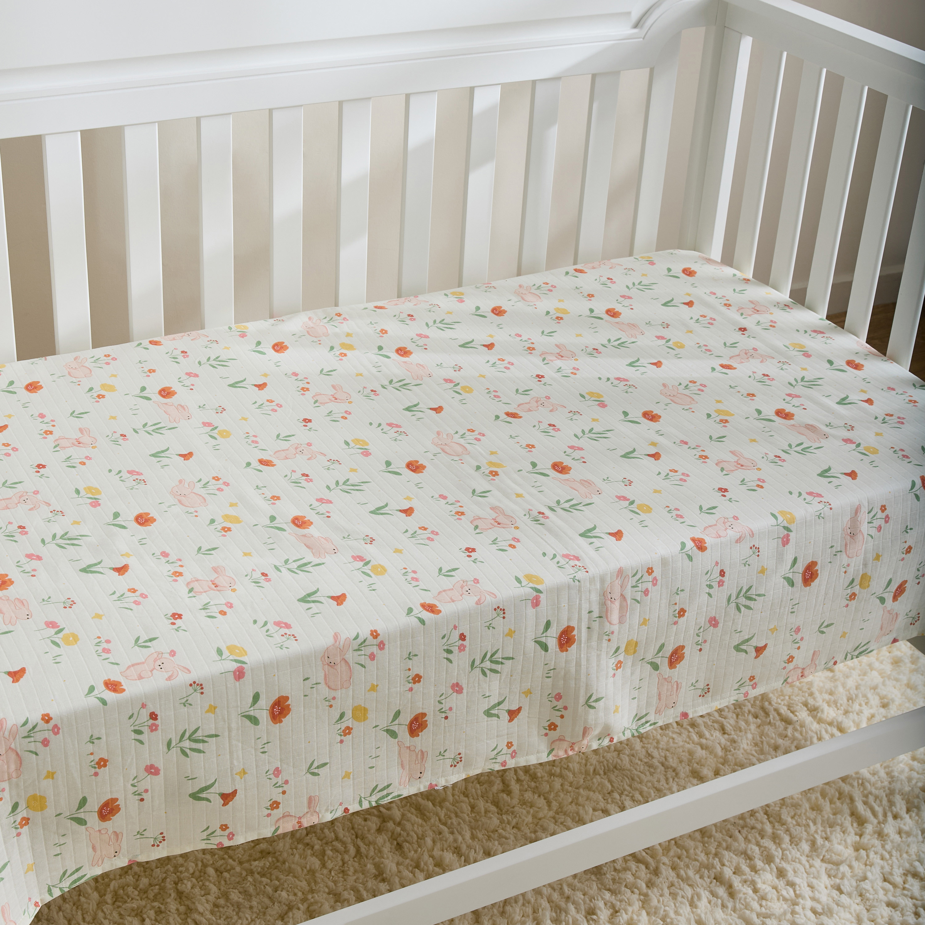 طقم مفروشات سرير 4 قطع بطبعات حيوانات من جونيورز-baby-nursery-babybedding-image-8