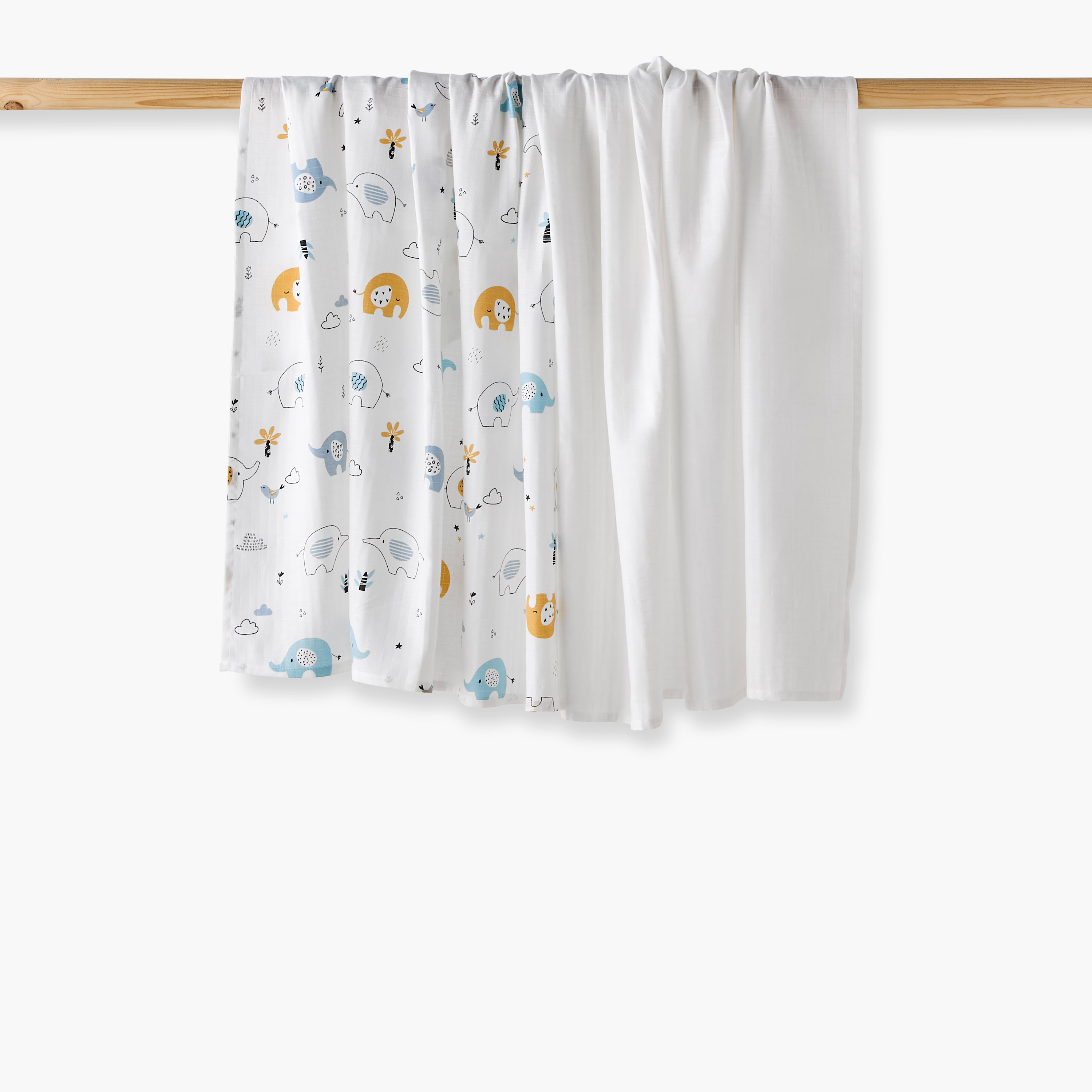 Pack of 2 Juniors Blanket with Print, 100x100 cm-baby-nursery-blanketsandswaddles-blanketsandquilts-image-1