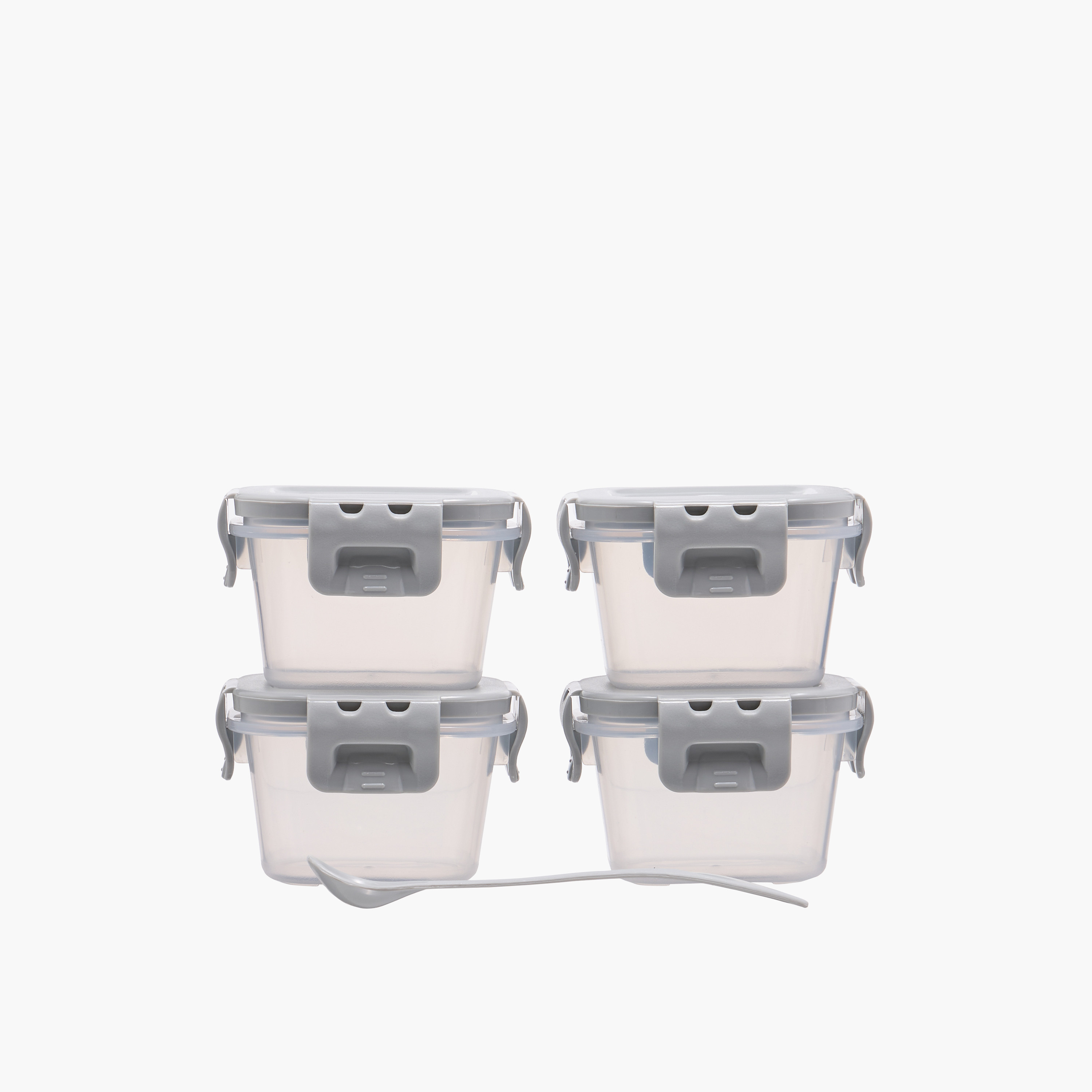 طقم حاويات طعام أطفال خالية من بيسفينول أ 4 قطع مع ملعقة من جونيورز-baby-feeding-mealtimeessentials-image-10