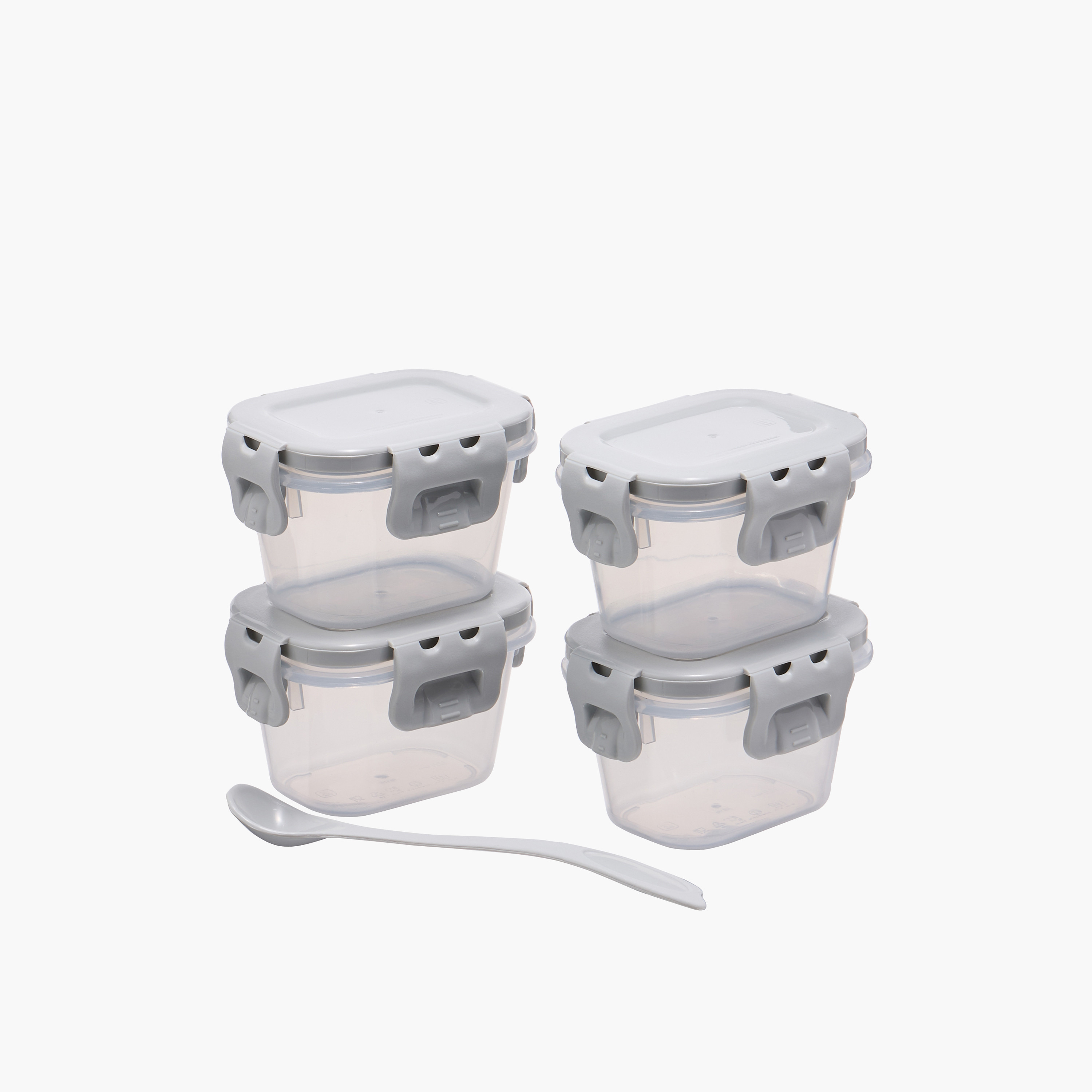 طقم حاويات طعام أطفال خالية من بيسفينول أ 4 قطع مع ملعقة من جونيورز-baby-feeding-mealtimeessentials-image-9