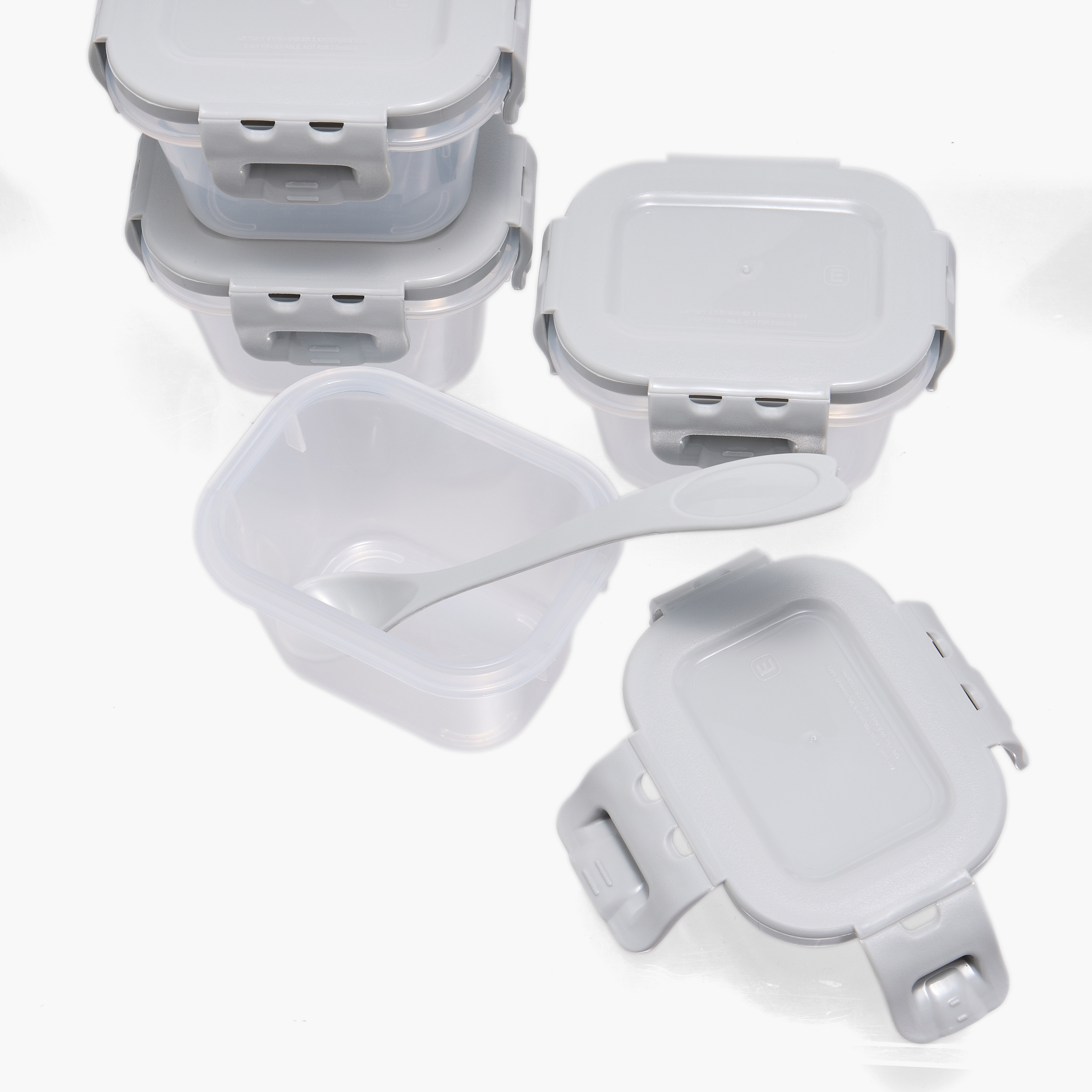 طقم حاويات طعام أطفال خالية من بيسفينول أ 4 قطع مع ملعقة من جونيورز-baby-feeding-mealtimeessentials-image-6