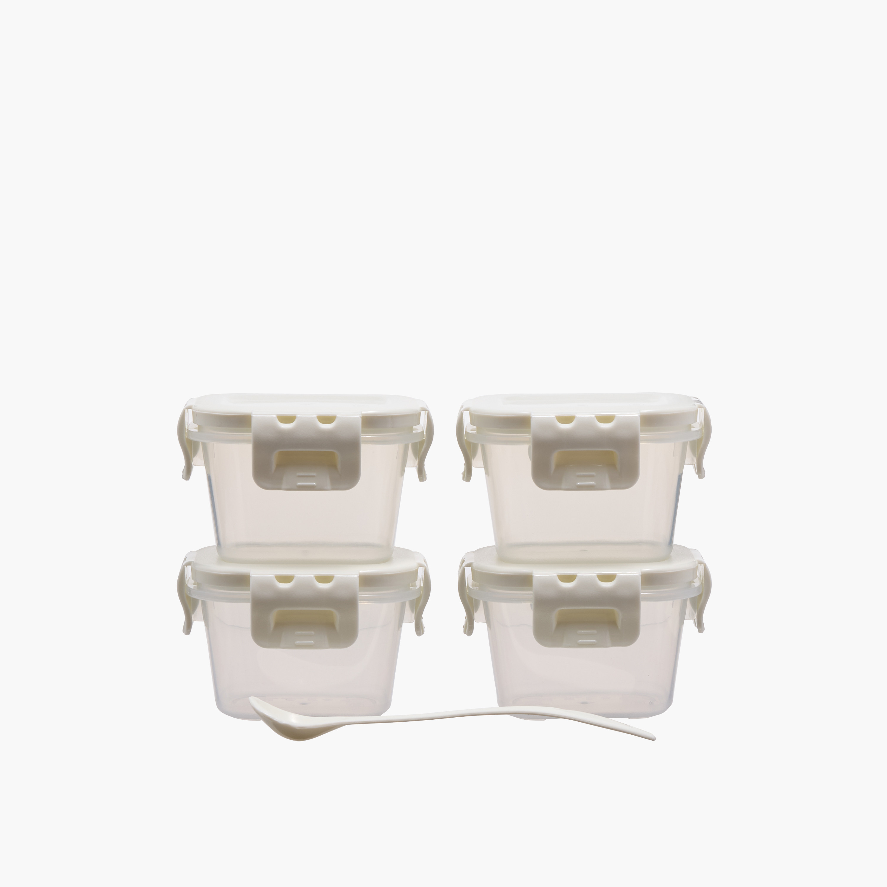Juniors 4-Piece BPA-Free Baby Food Container Set with Spoon-baby-feeding-mealtimeessentials-image-1