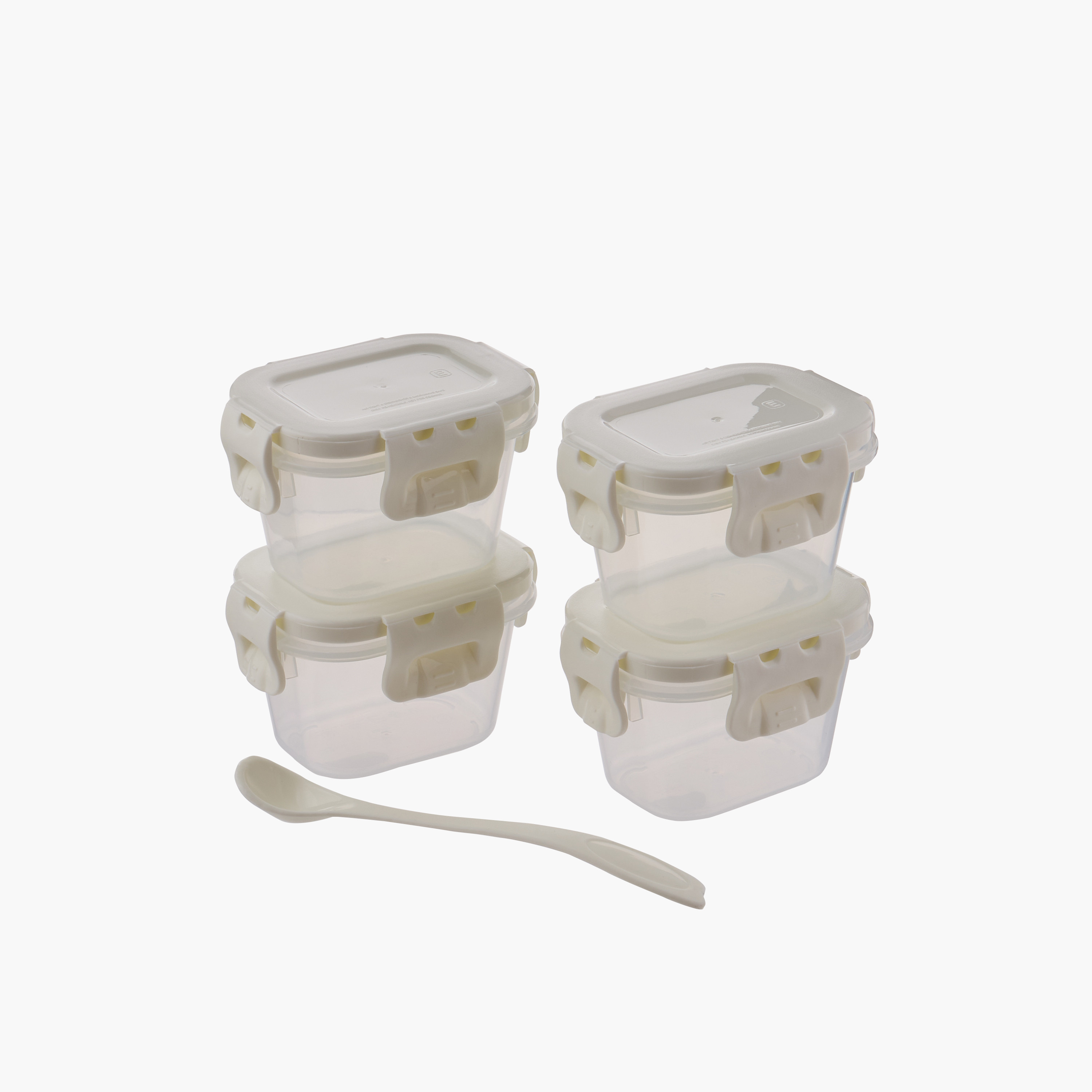 Juniors 4-Piece BPA-Free Baby Food Container Set with Spoon-baby-feeding-mealtimeessentials-image-2