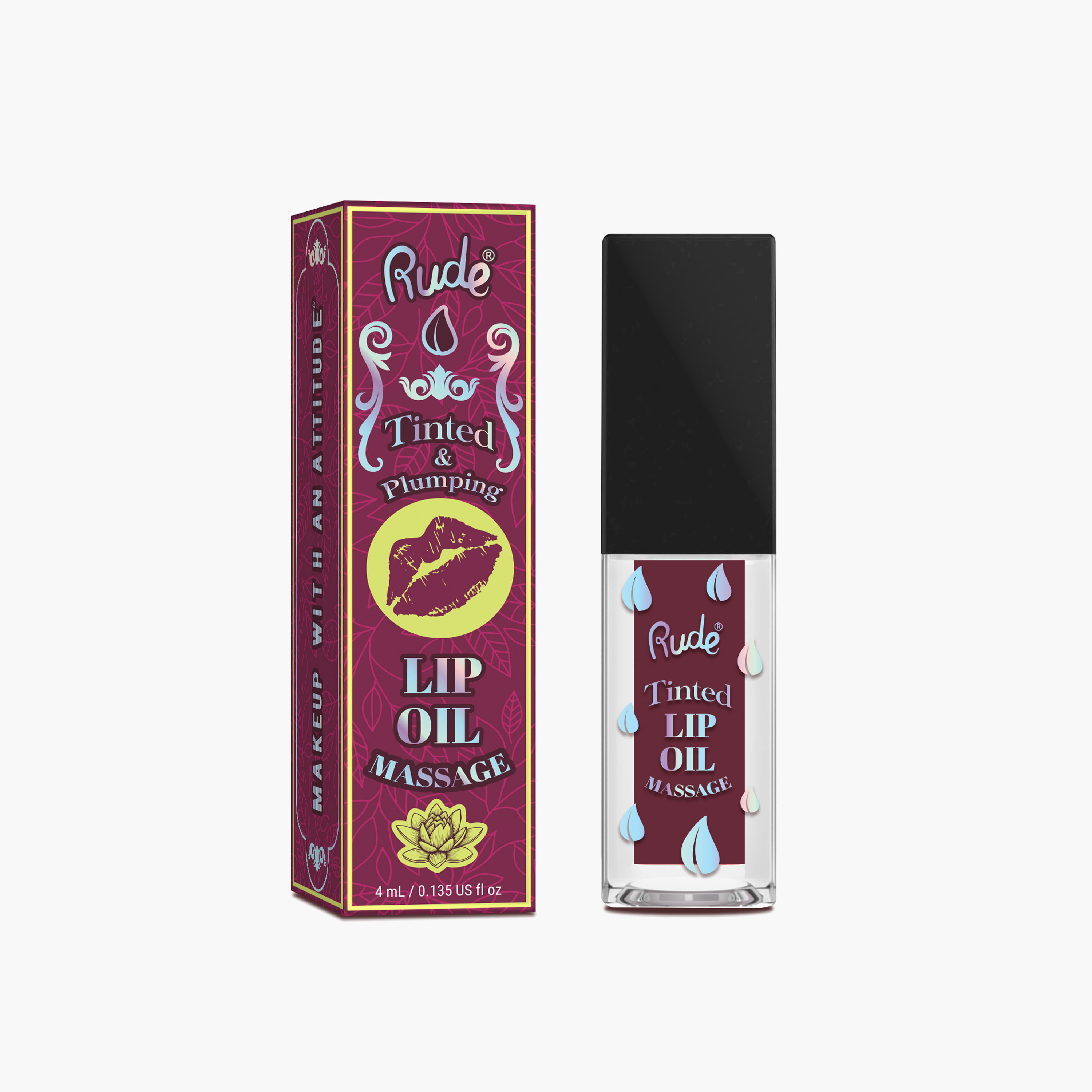 Rude Tinted and Plumping Lip Oil Massage - 0.14 gms-beautyandpersonalcare-makeup-lips-lipglossesandbalms-image-2
