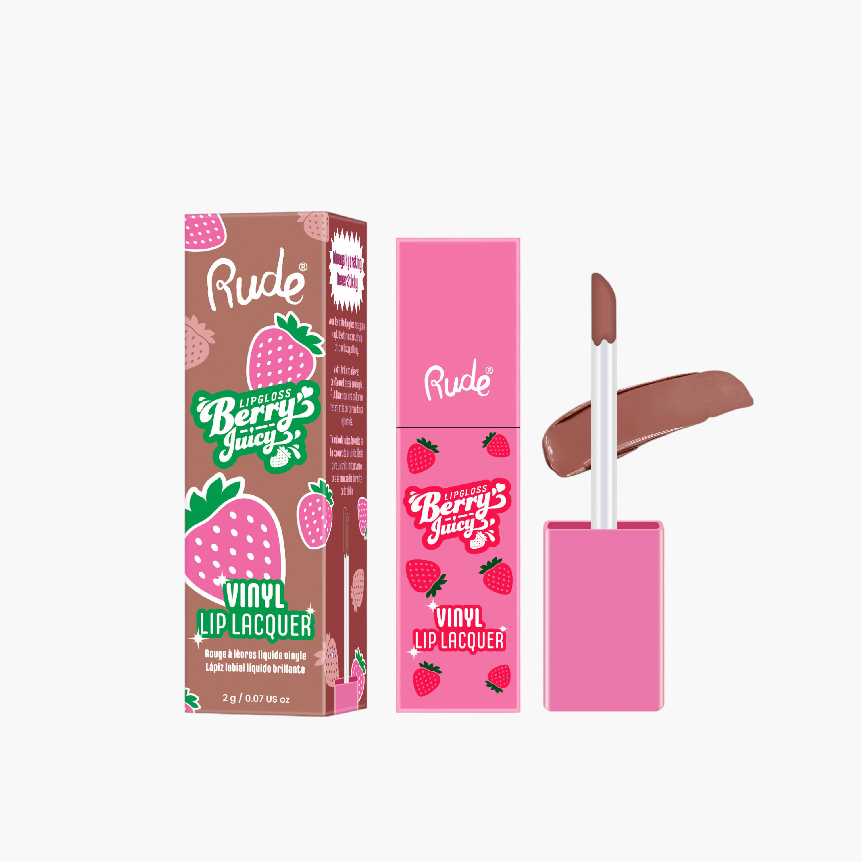 Rude Berry Juicy Vinyl Lip Lacquer - 2 gms-beautyandpersonalcare-makeup-lips-lipglossesandbalms-image-3