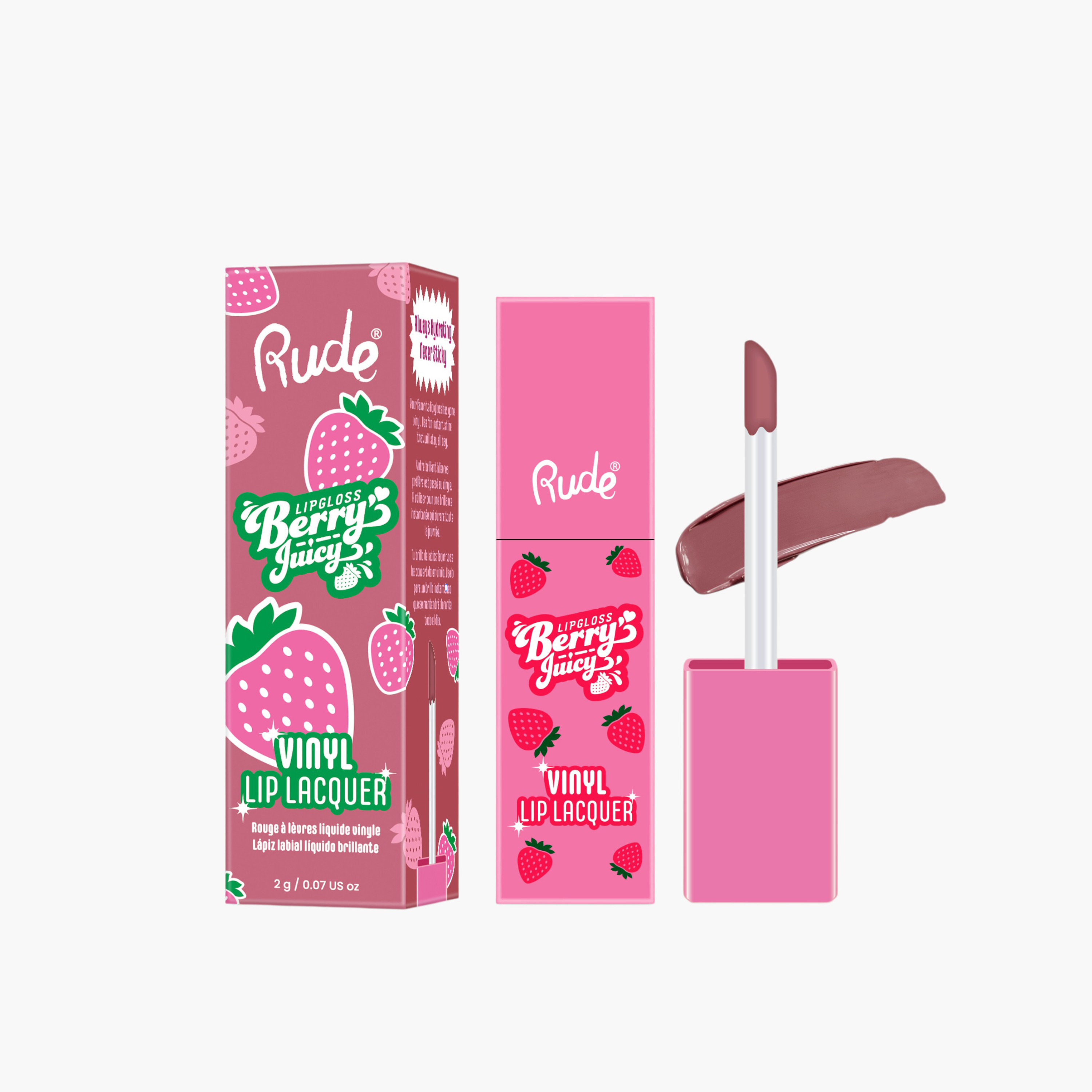 Rude Berry Juicy Vinyl Lip Lacquer - 2 gms-beautyandpersonalcare-makeup-lips-lipglossesandbalms-image-5